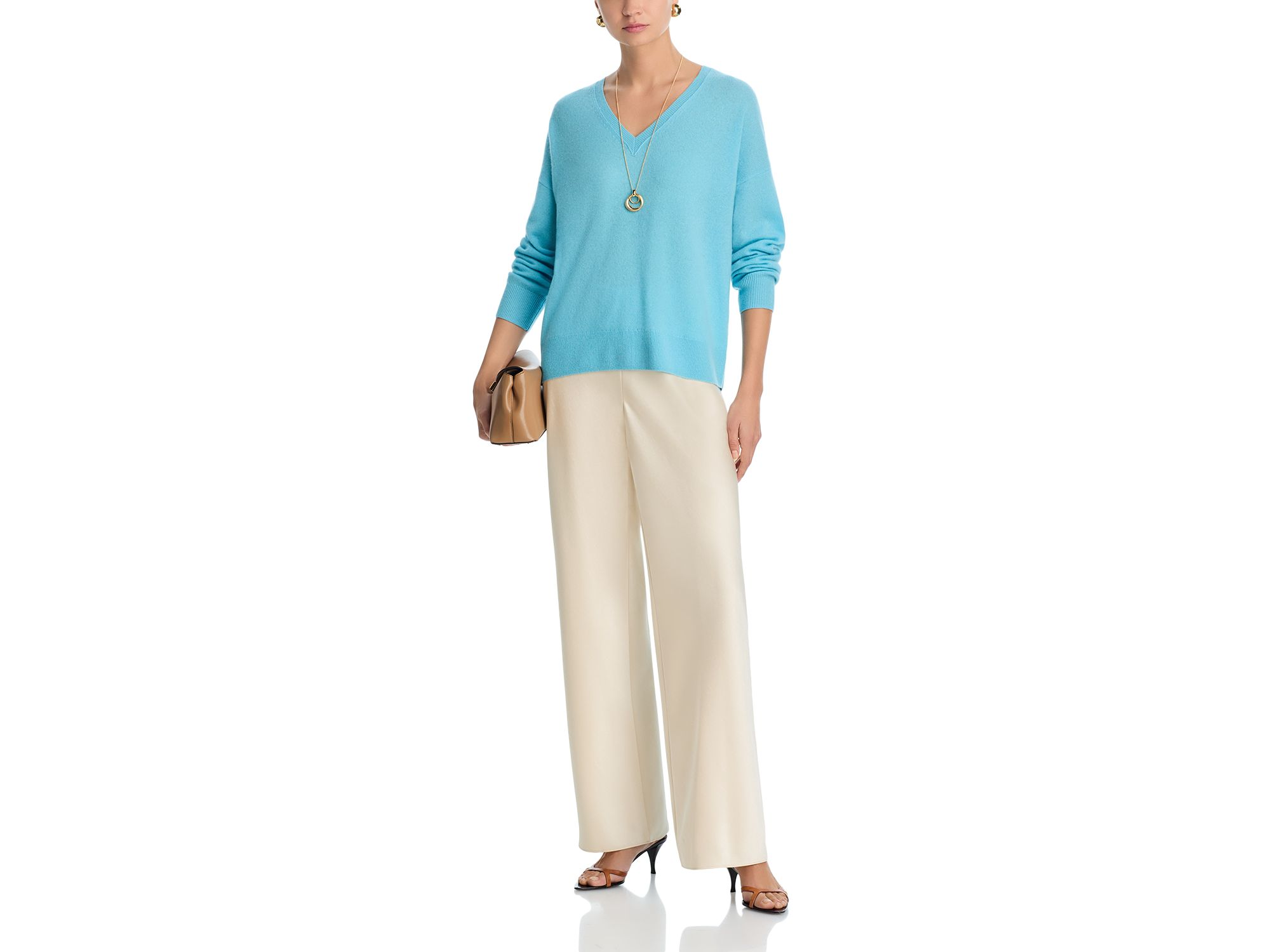 100% Cashmere V Neck Sweater - Exclusive — Image 4