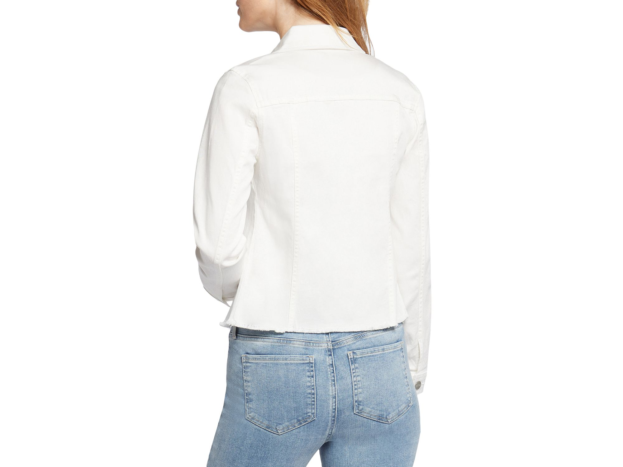 Frayed Hem Denim Jacket — Image 3