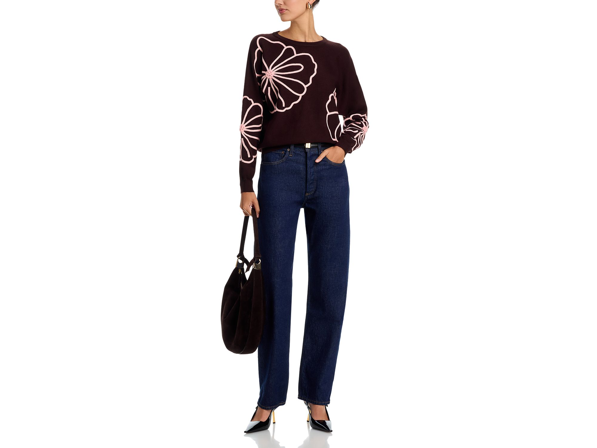 Floral Embroidered Sweater — Image 6