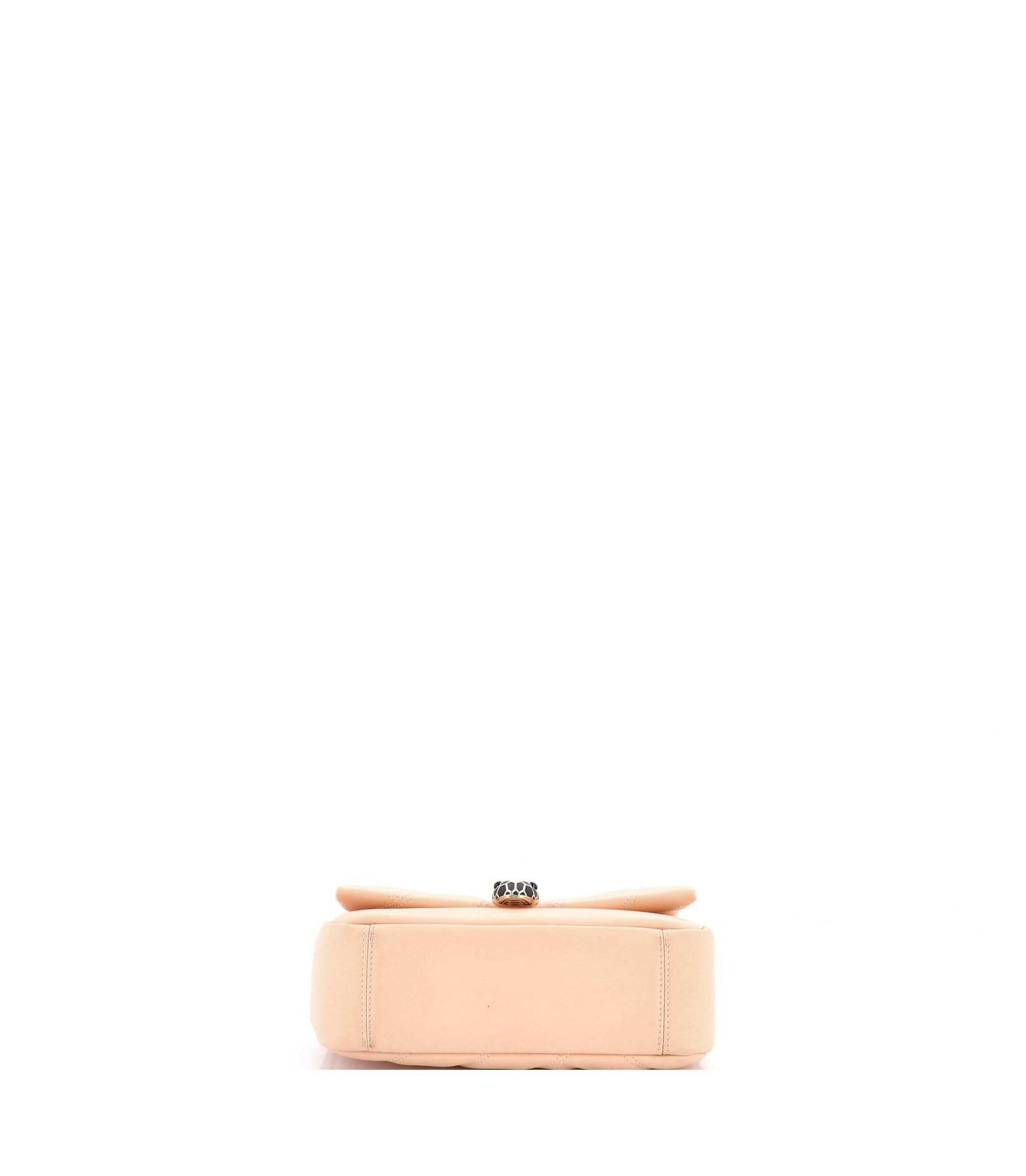Small Serpenti Cabochon Shoulder Bag Diagonal Quilted Leather — Image 8