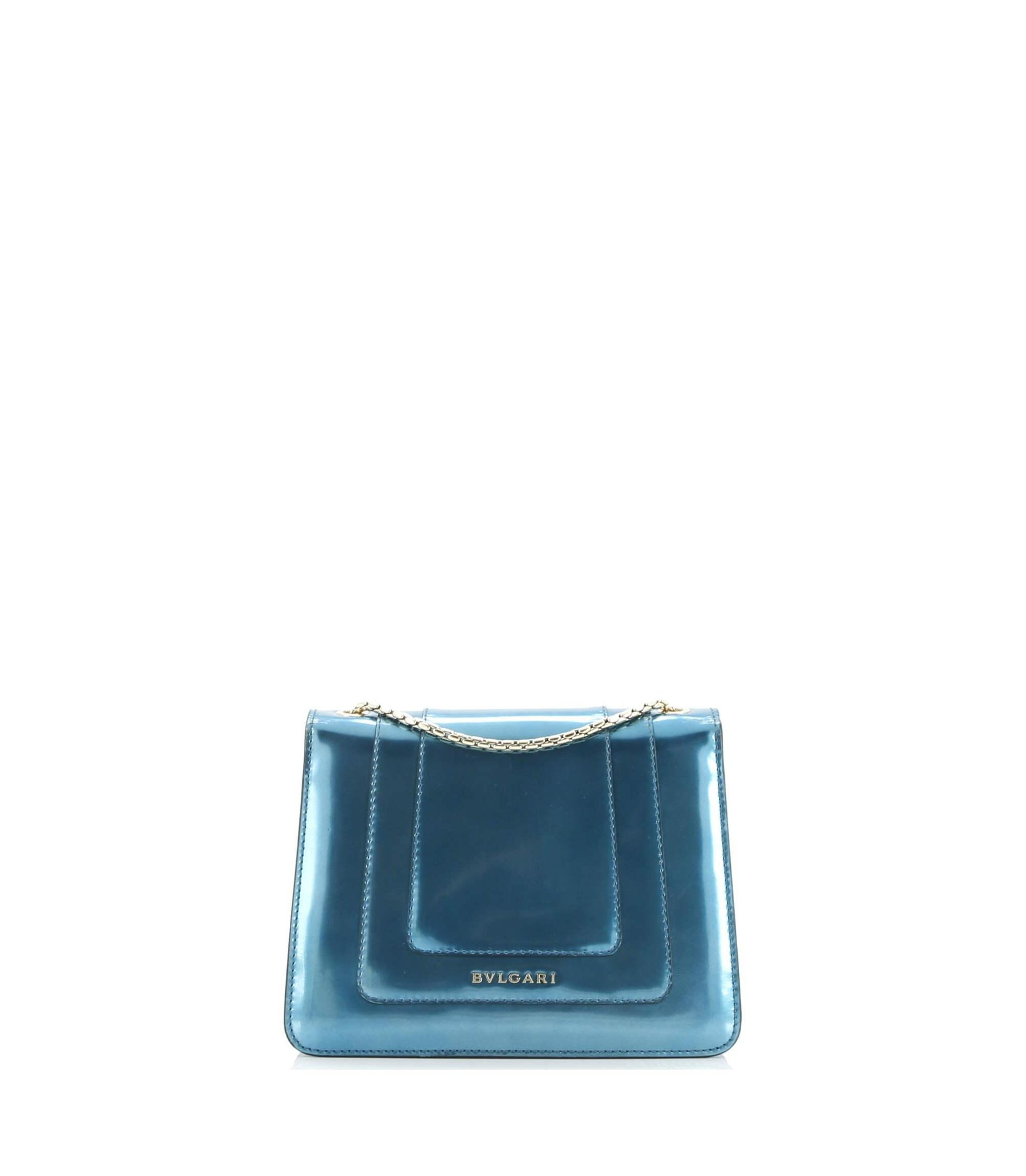 Small Serpenti Forever Square Shoulder Bag Metallic Leather — Image 7