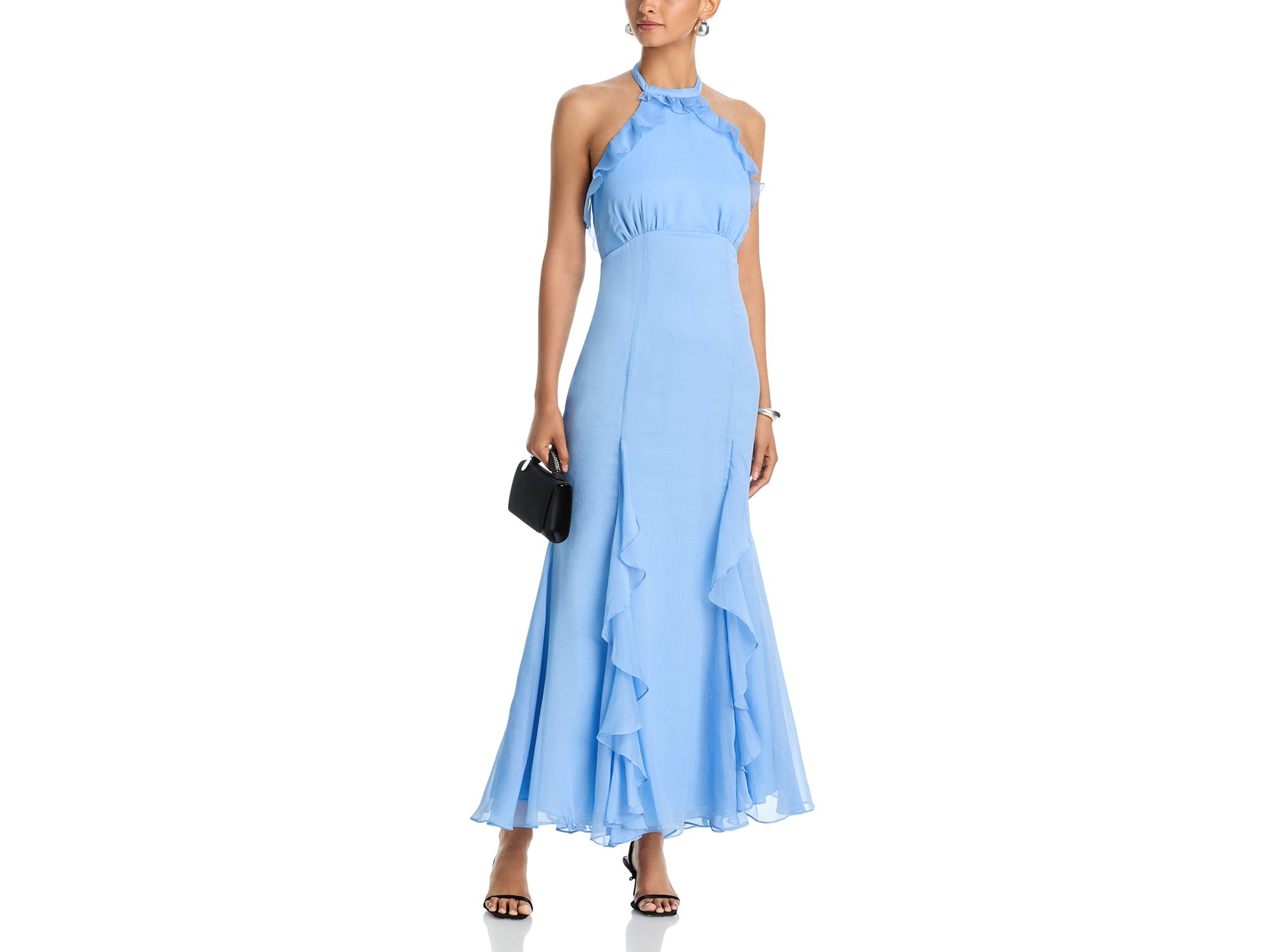 Ruffle Neck Maxi Dress - Exclusive — Image 3