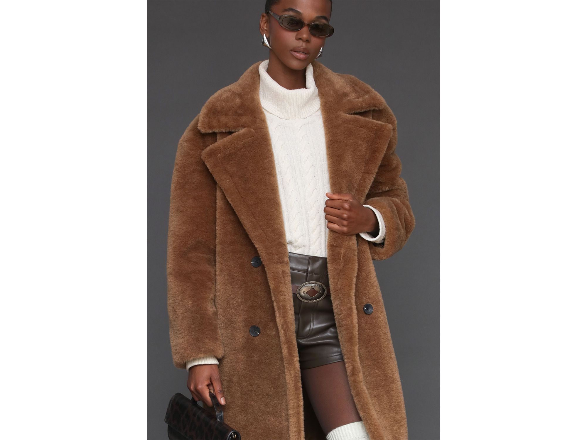 Oversized Teddy Faux Fur Coat — Image 3