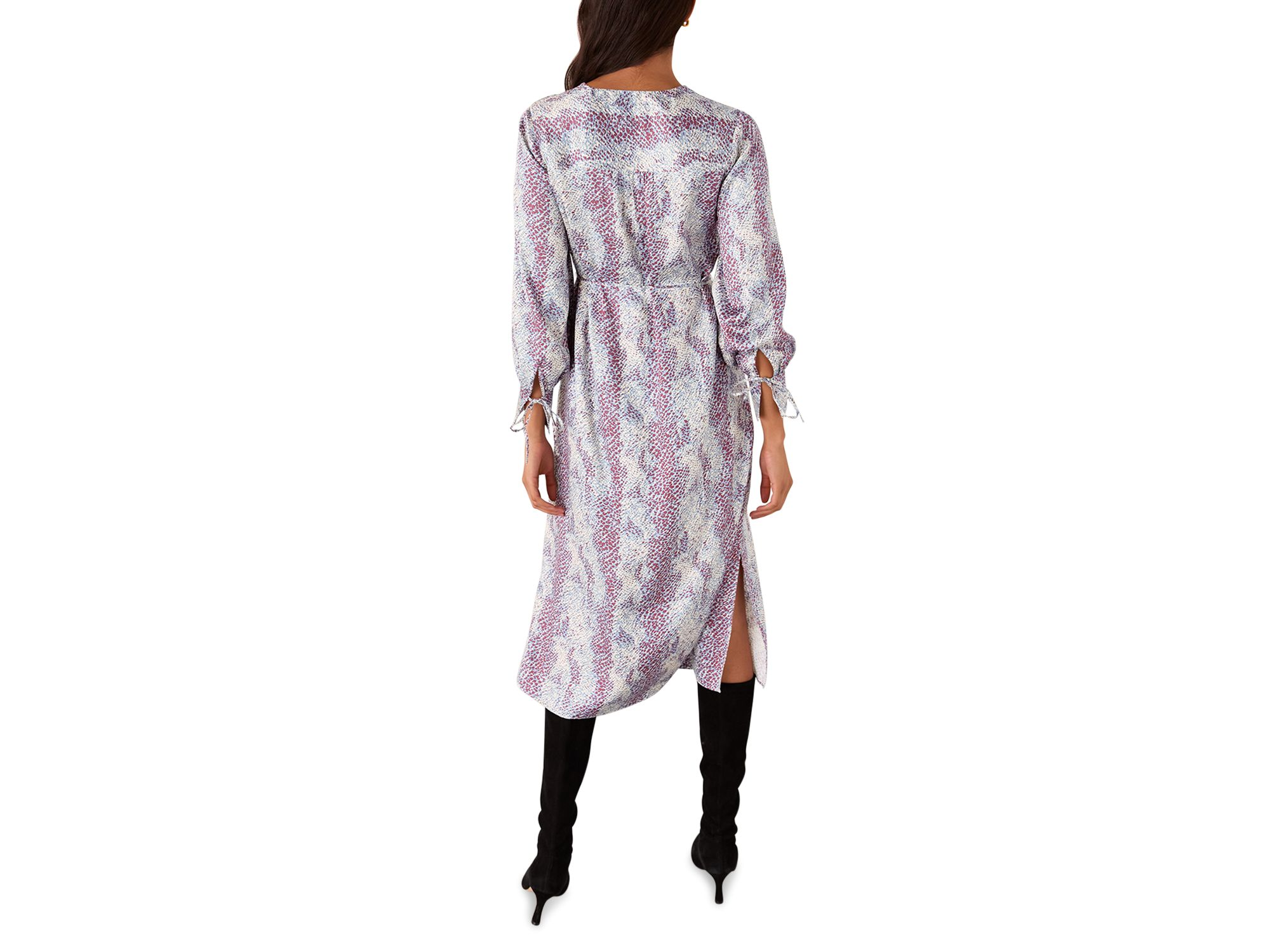 Mottled Snake Print Midi Dress — Image 6