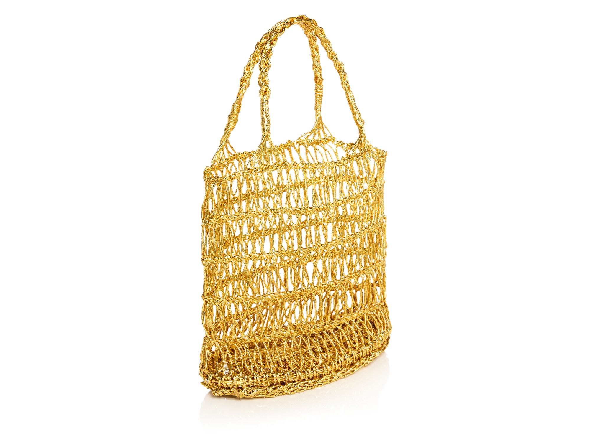 Woven Metallic Tote - Exclusive — Image 3