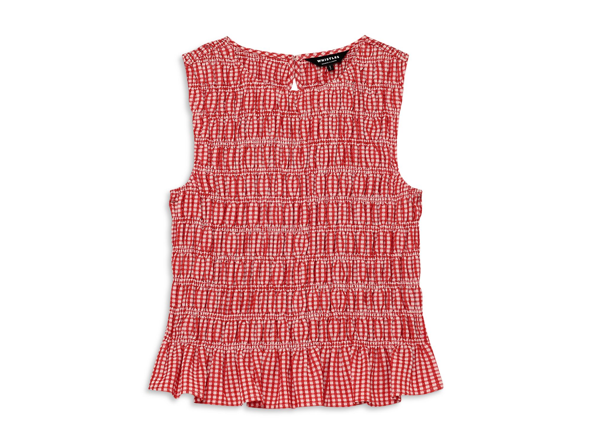 Gingham Shirred Top — Image 3