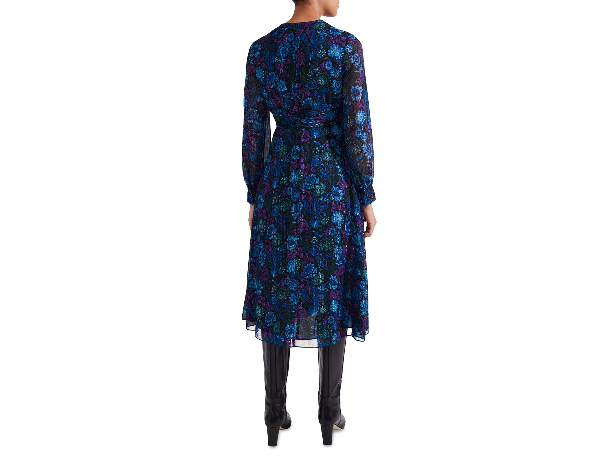 Saffron Floral Print Dress — Image 7