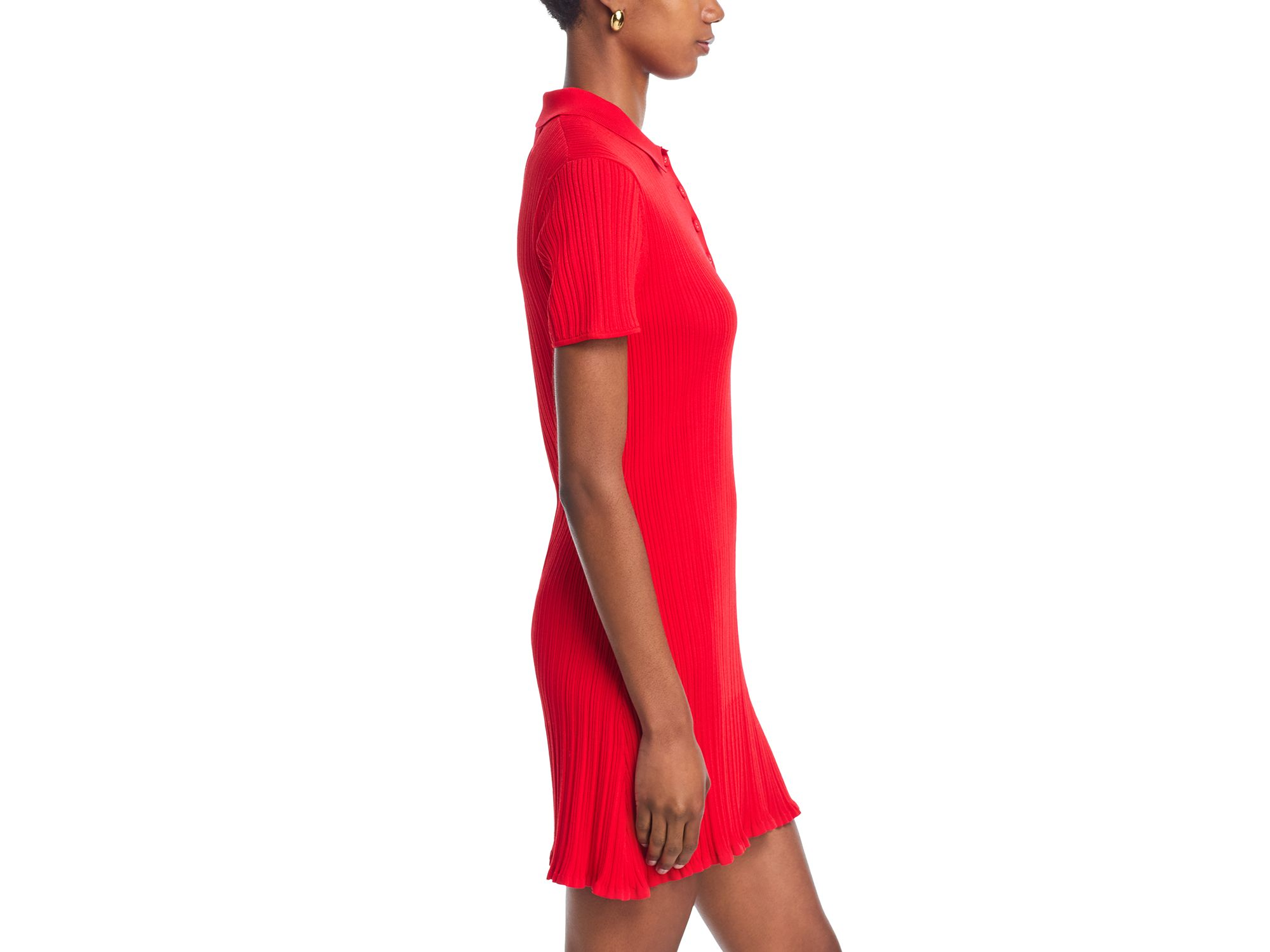 Collared Henley Mini Dress — Image 4