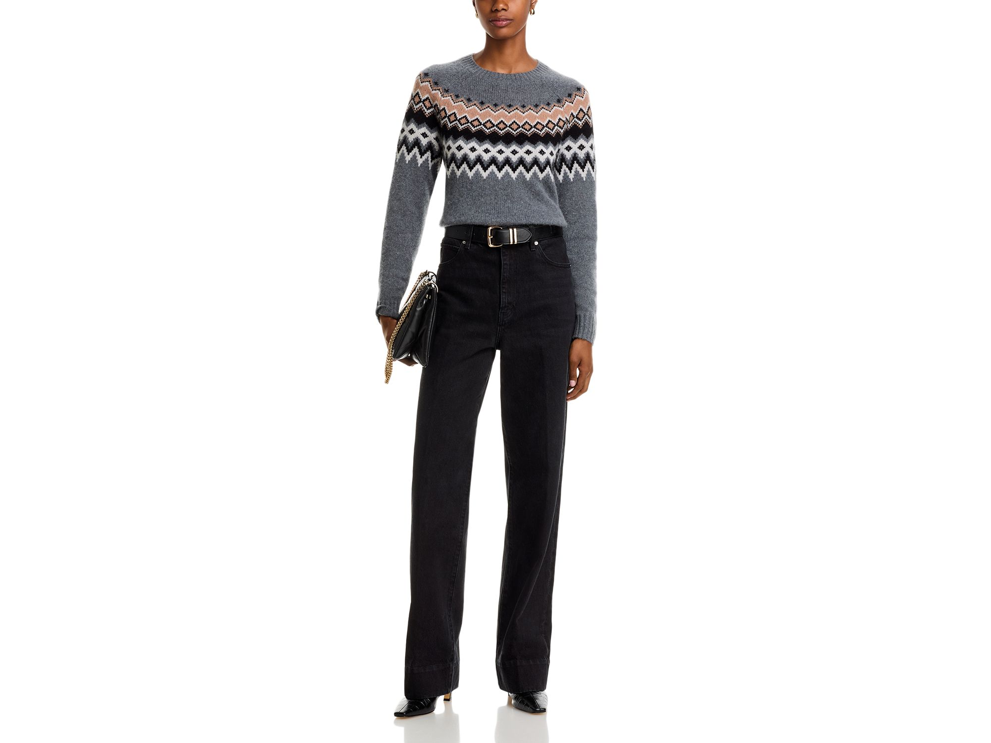 100% Cashmere Fairisle Crewneck Sweater - Exclusive — Image 9