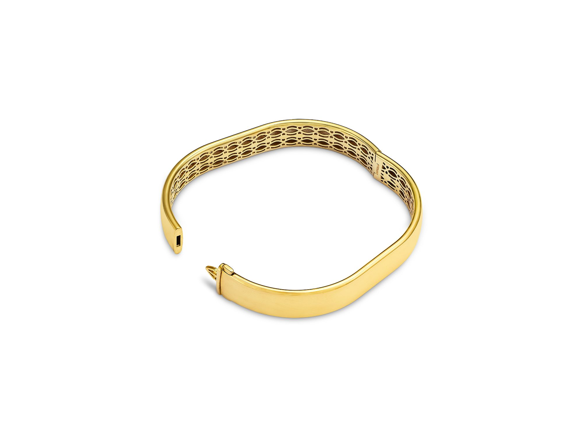 Fancy Bangle Bracelet in 14K Yellow Gold — Image 3