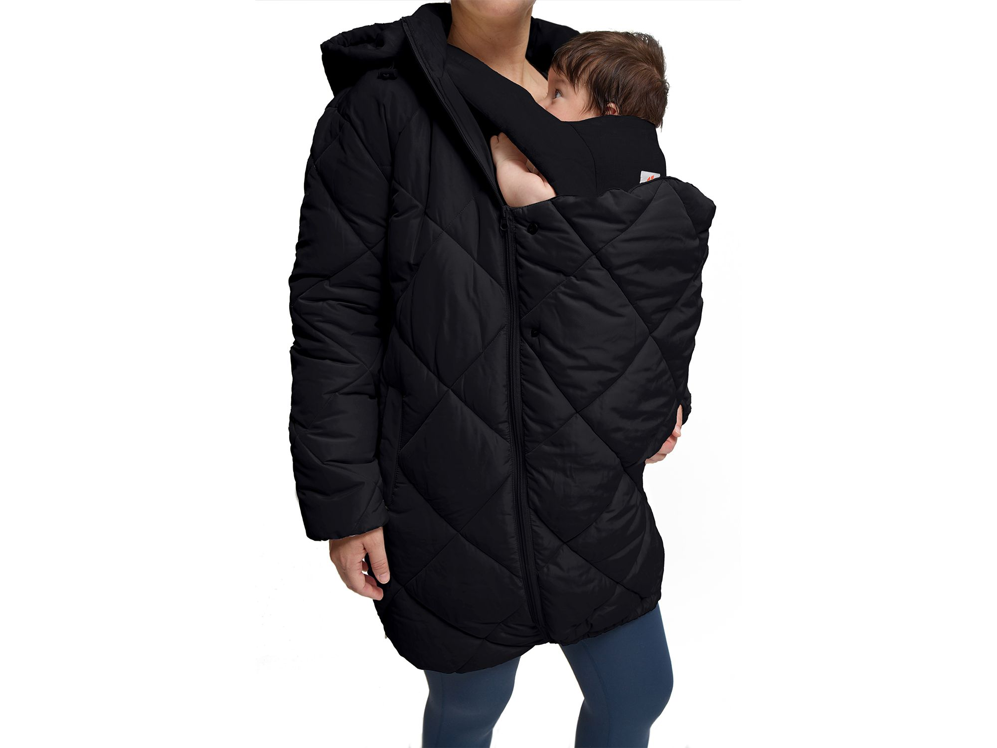 Longline Puffer Maternity Coat — Image 4