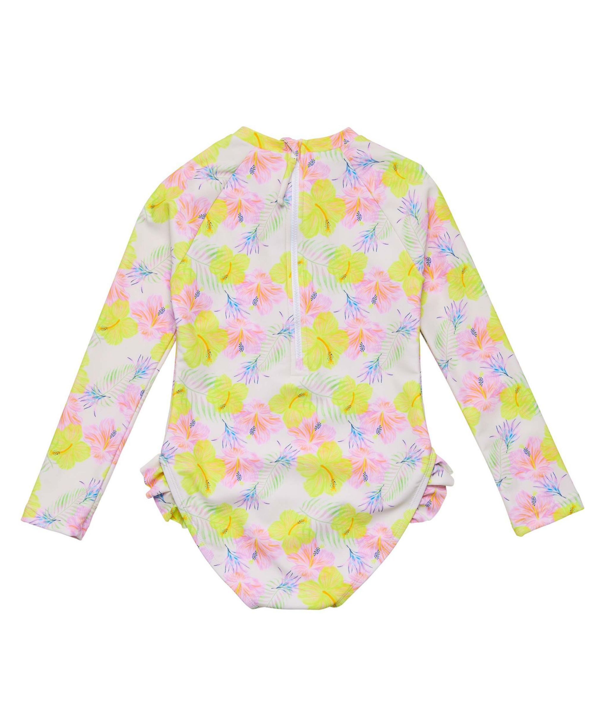 Girls' Aloha Vacay Recycled Leg Frill Surf Suit - Little Kid — Image 4
