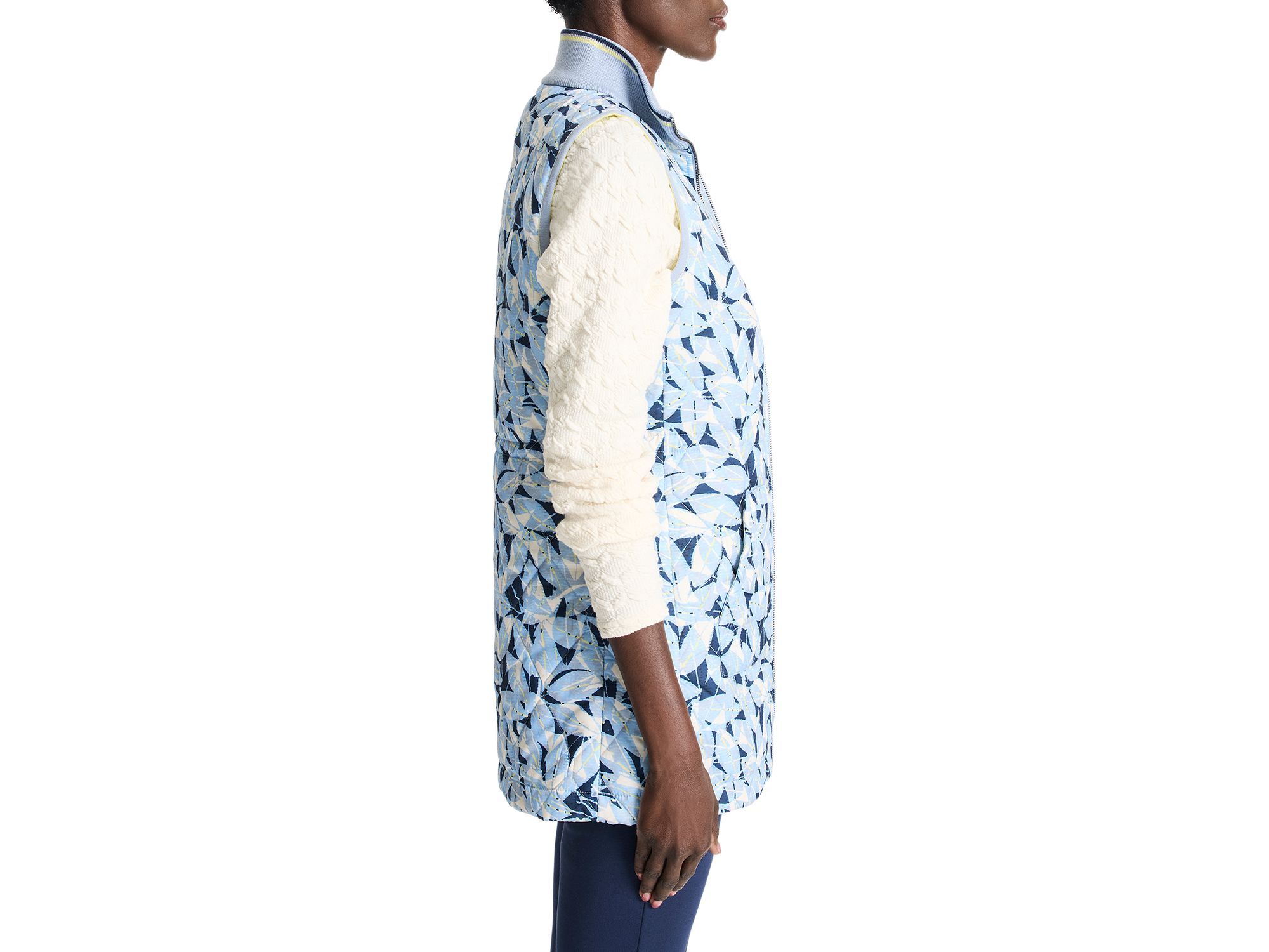Winter Floral Reversible Quilted Vest — Image 4