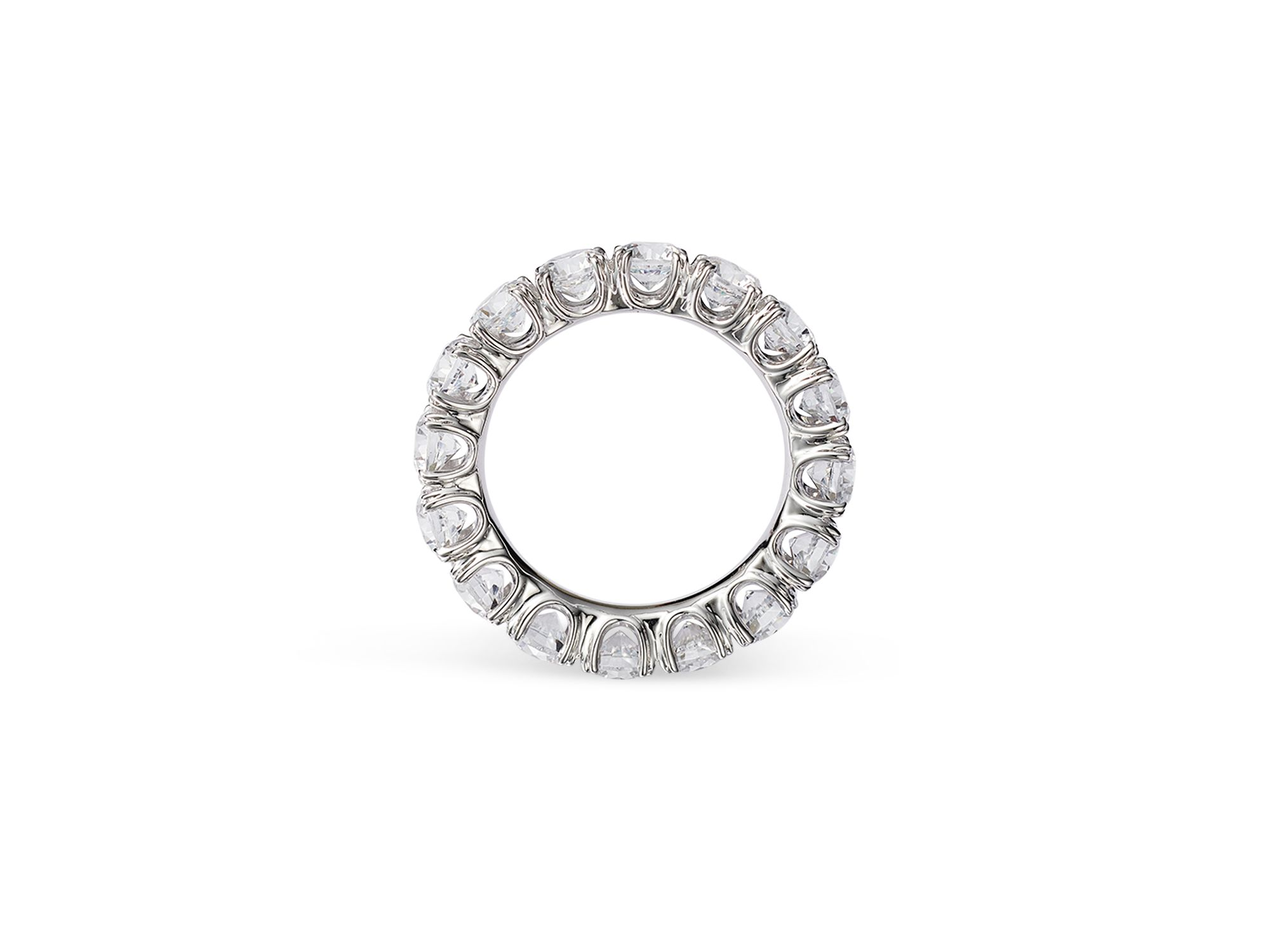 Certified Diamond Eternity Band in 14K White Gold featuring diamonds with the De Beers Code of Origin, 5.0 tcw — Image 3