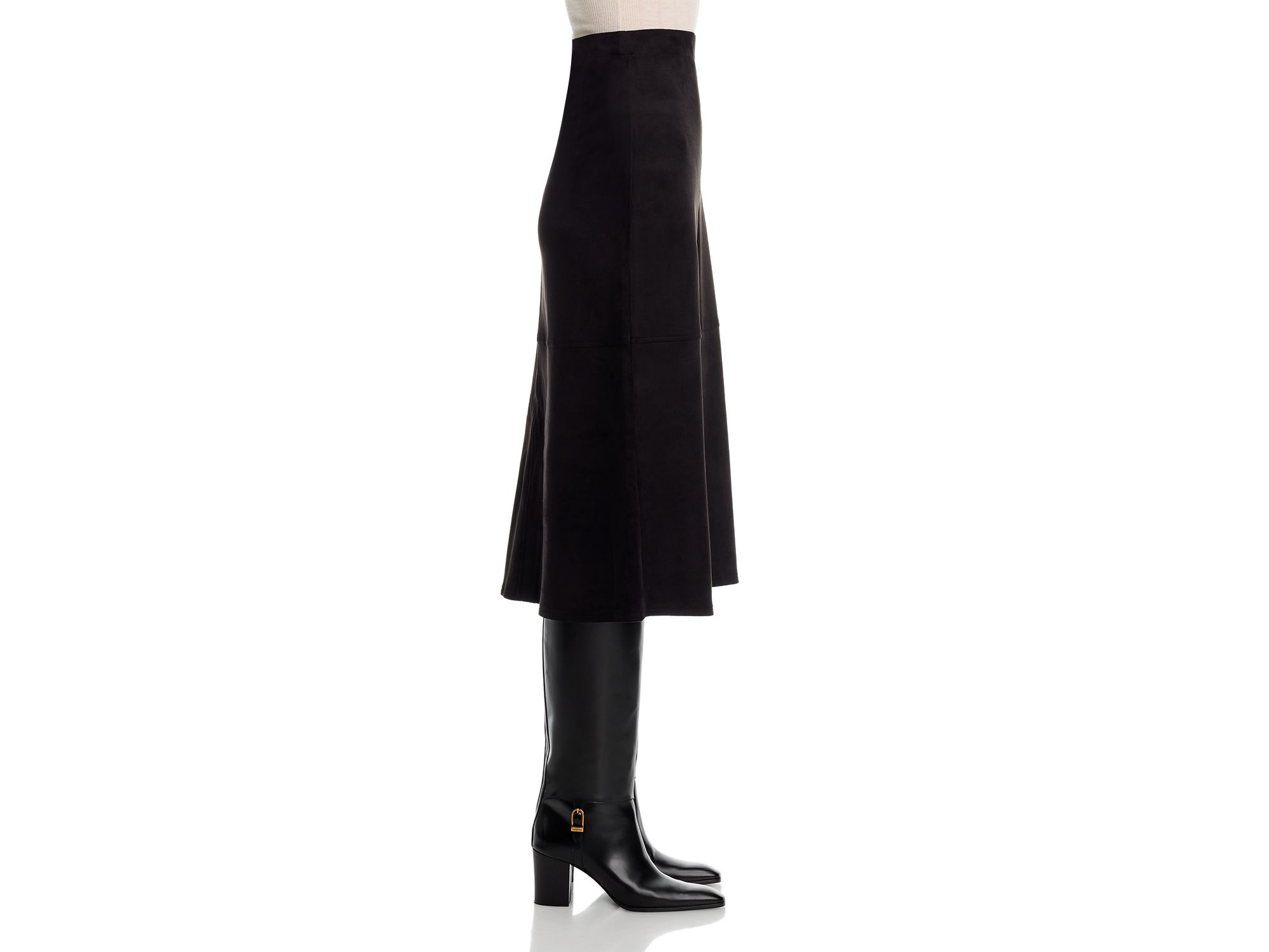 Faux Suede A Line Skirt — Image 5