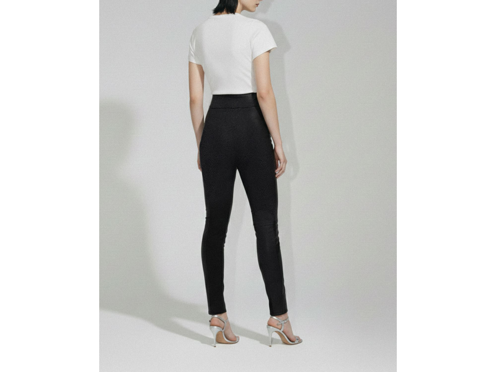 Gigi Stretch Leather Leggings — Image 3