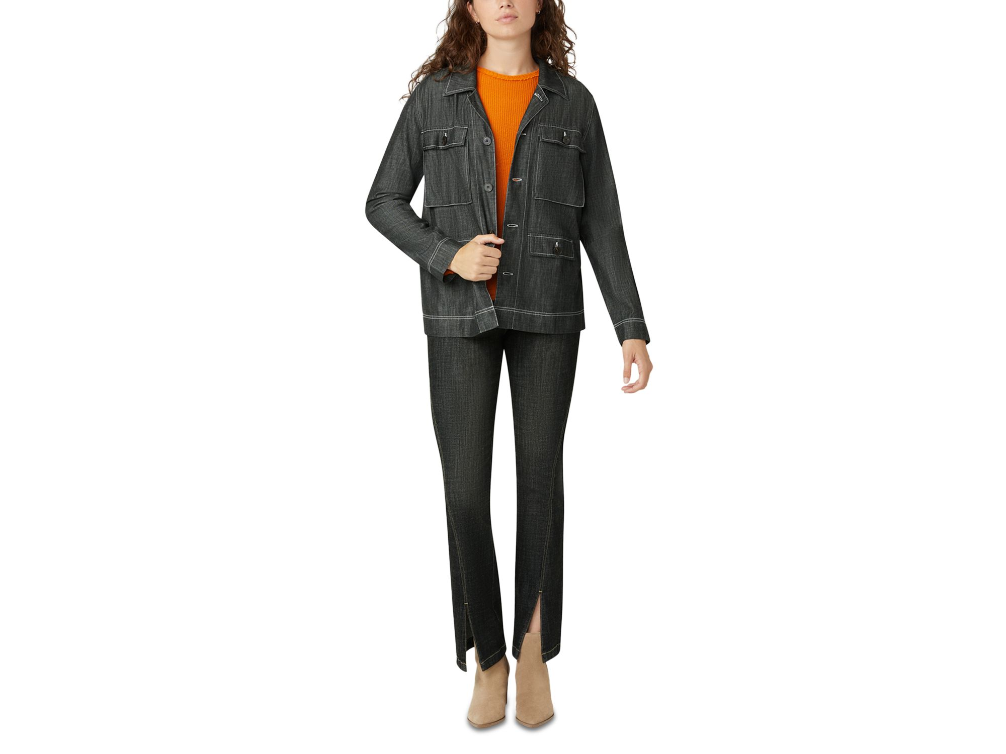 Crosshatch High Rise Bootcut Jeans in Black — Image 7
