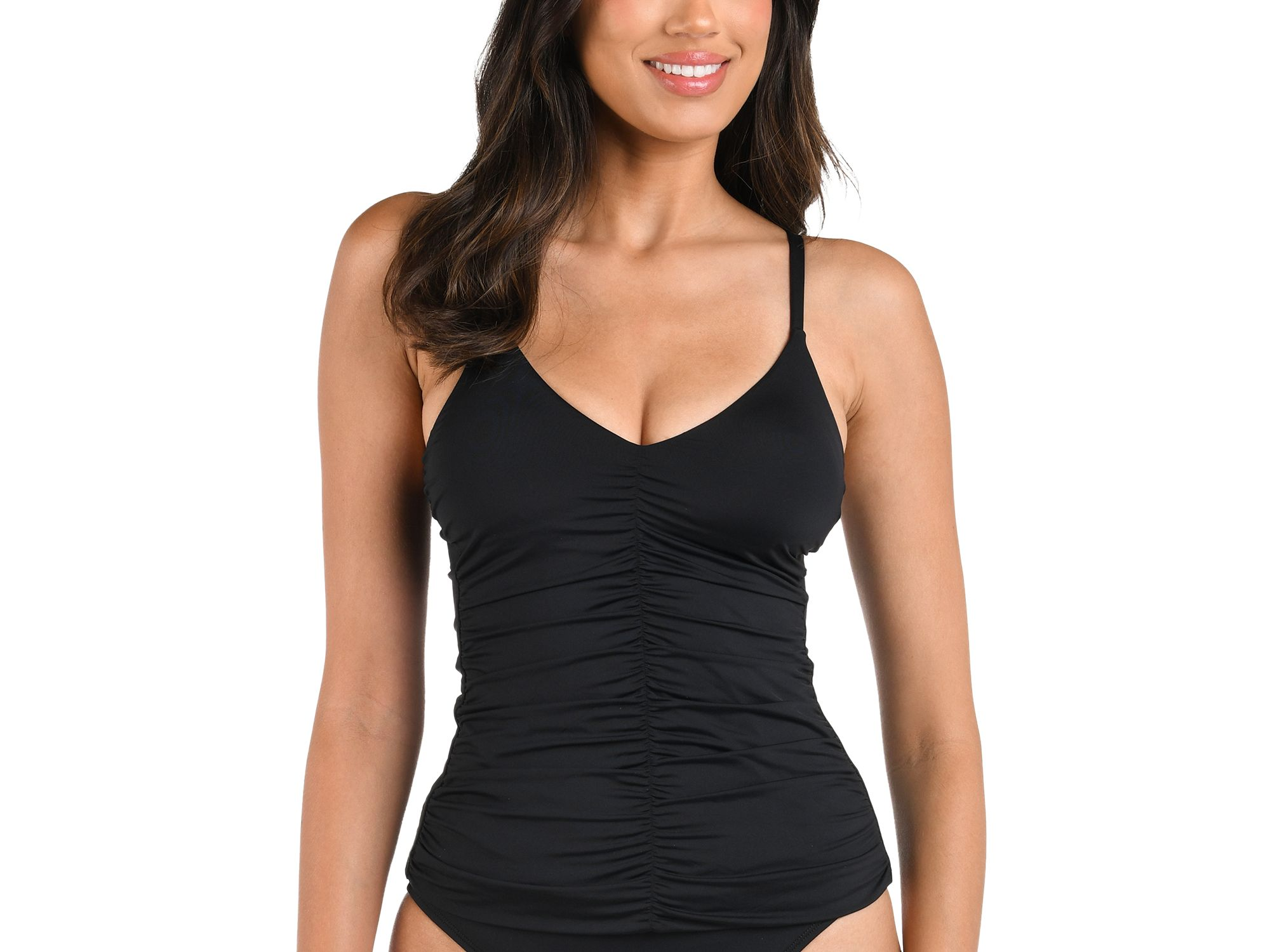 Island Goddess Tankini Top & Island Solid Hipster Bikini Bottom — Image 3