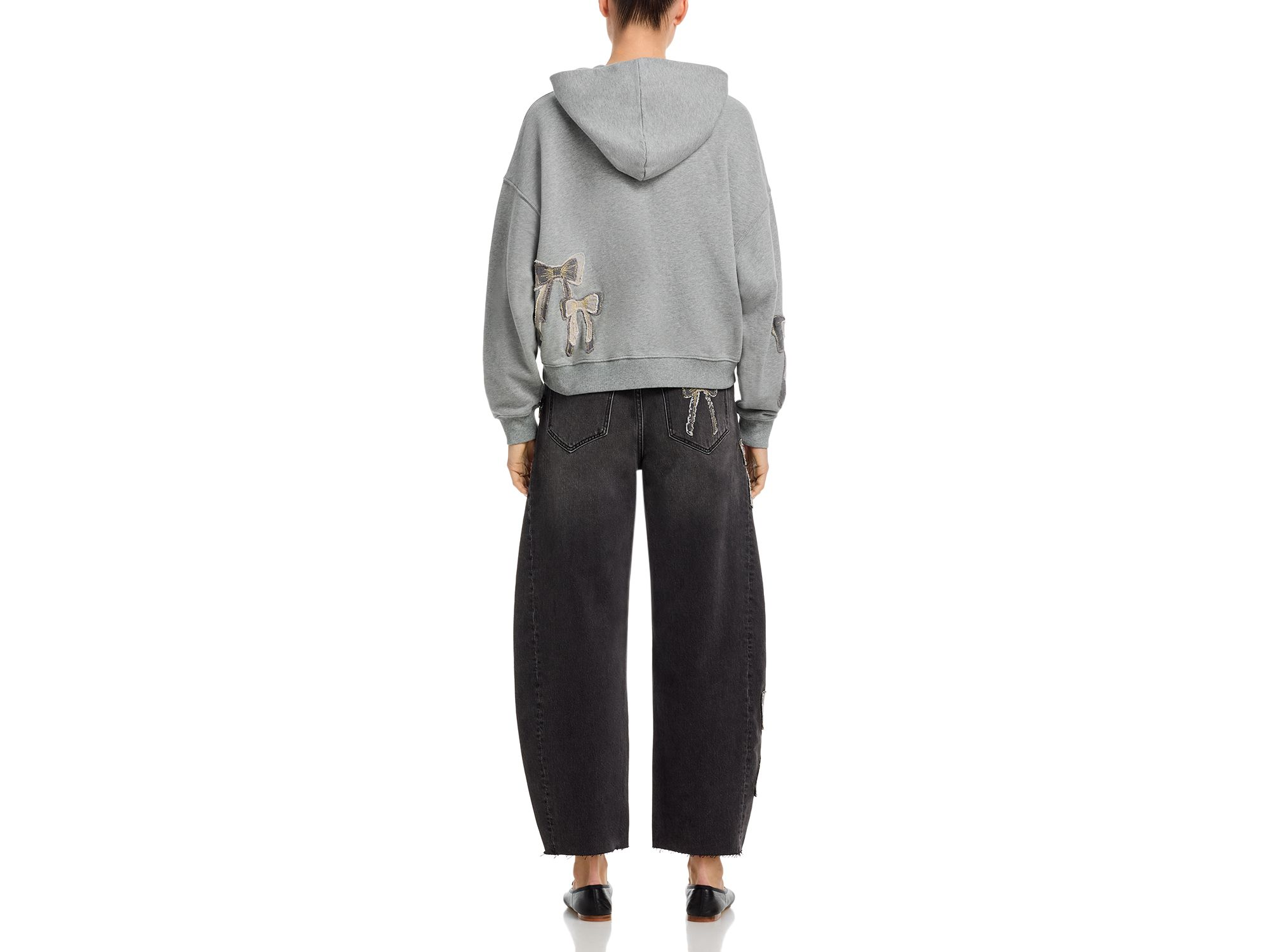 Parker x Bow What Fun High Rise Barrel Jeans in Washed Black — Image 5