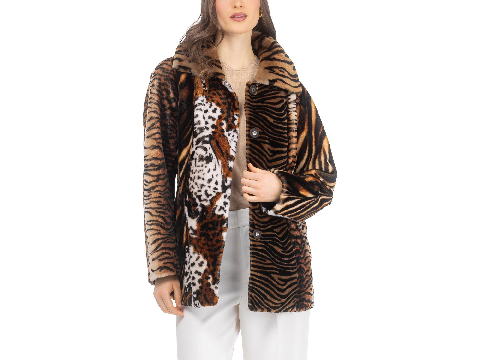 Shearling Jacket with Belt — Image 5