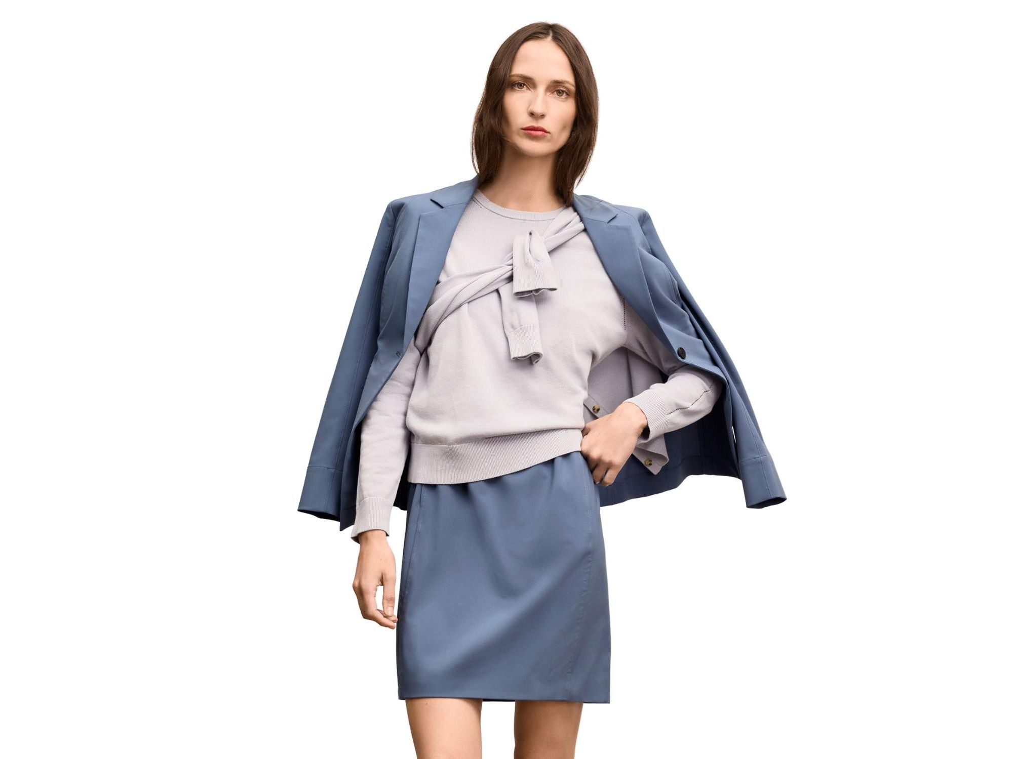 Larissa Pointelle Sweater - Cotton Silk Knit — Image 3
