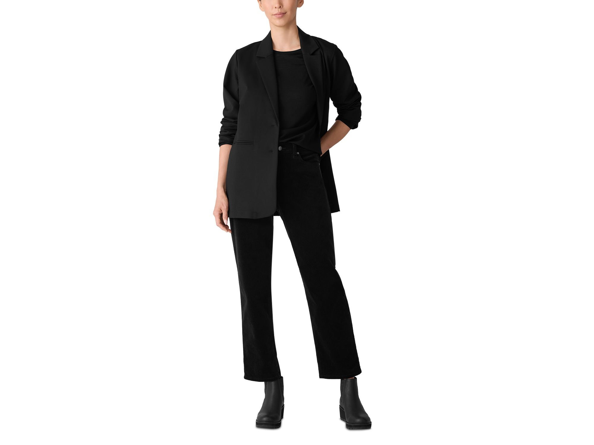 High Waisted Straight Ankle Jeans in Biscuit — Image 5