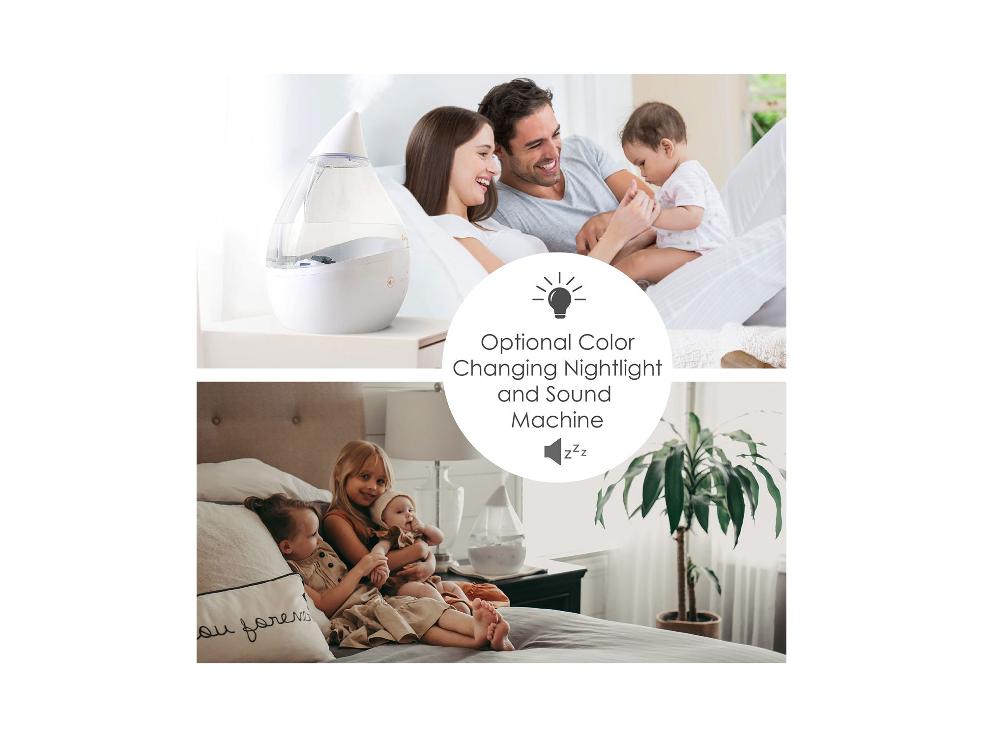 Drop 2.0 4 in 1 Cool Mist Humidifier with Aroma Tray & Sound Machine — Image 4