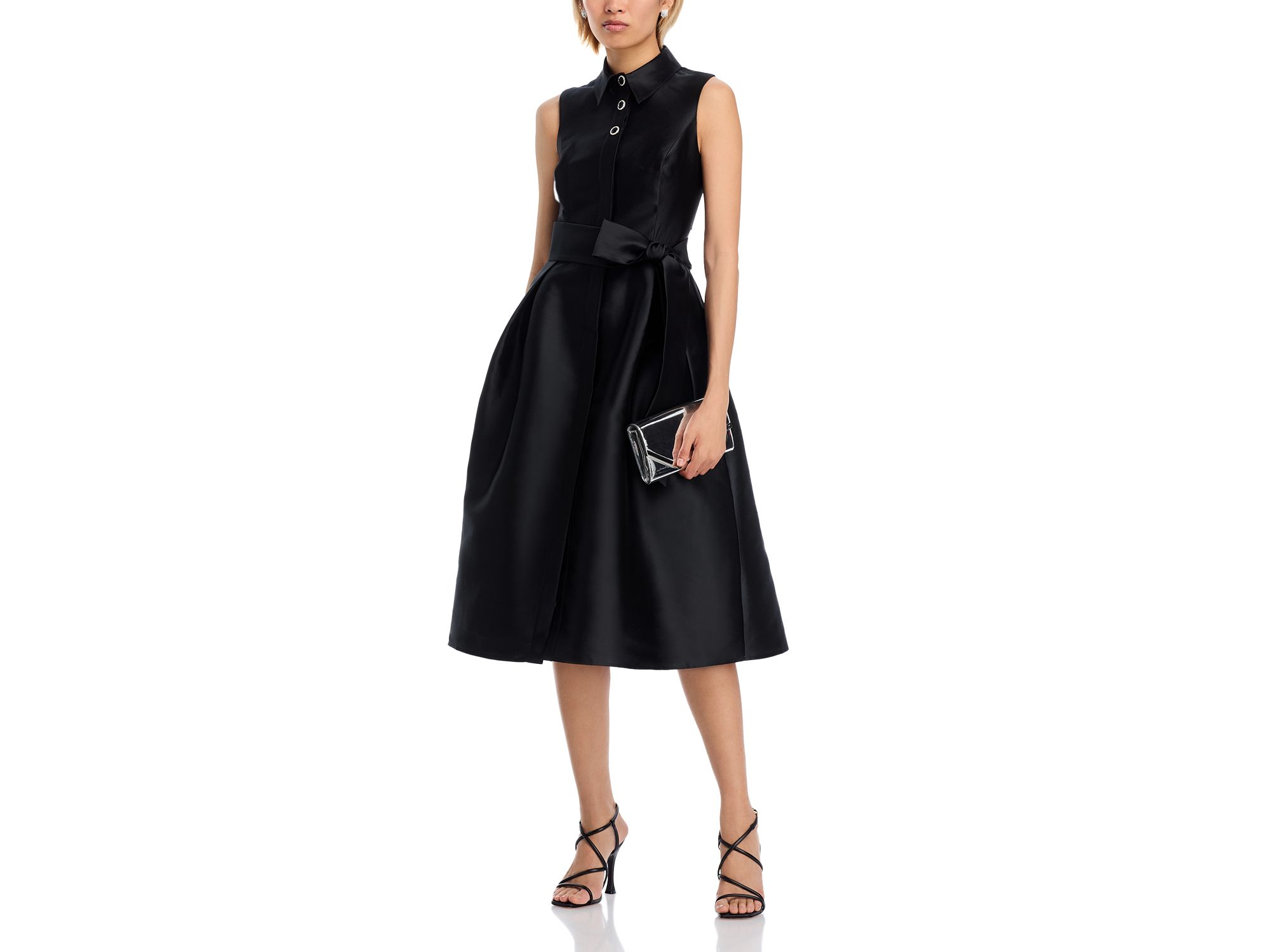 Mikado Sleeveless Shirt Dress — Image 3
