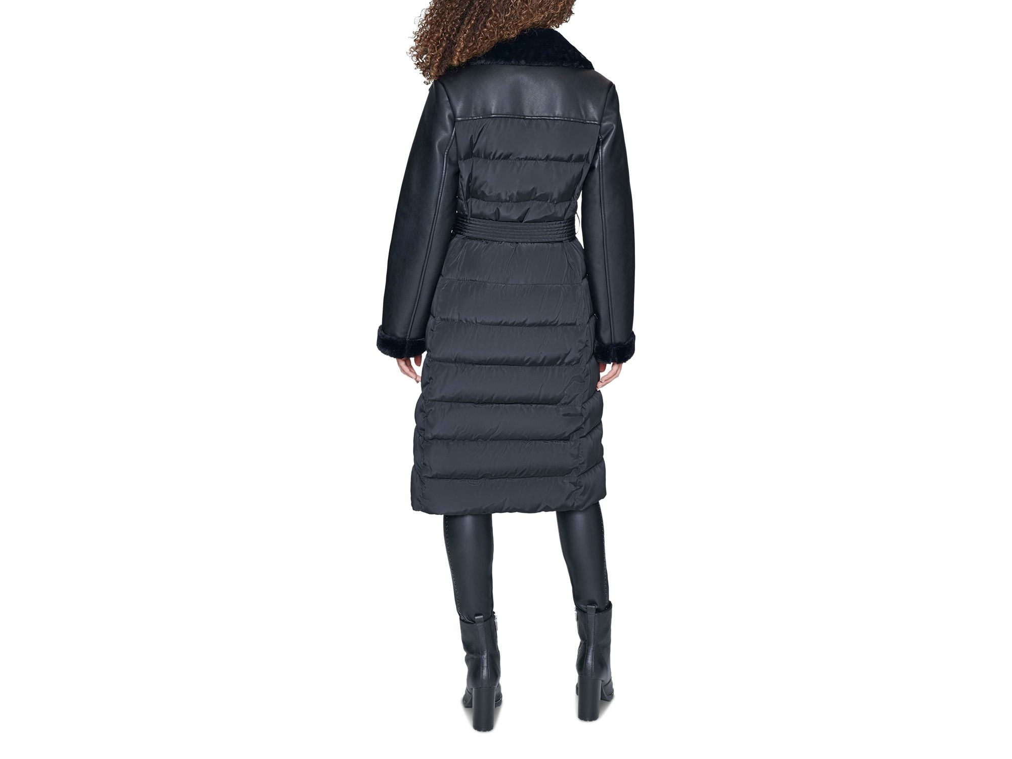 Mixed Media Puffer Coat — Image 6