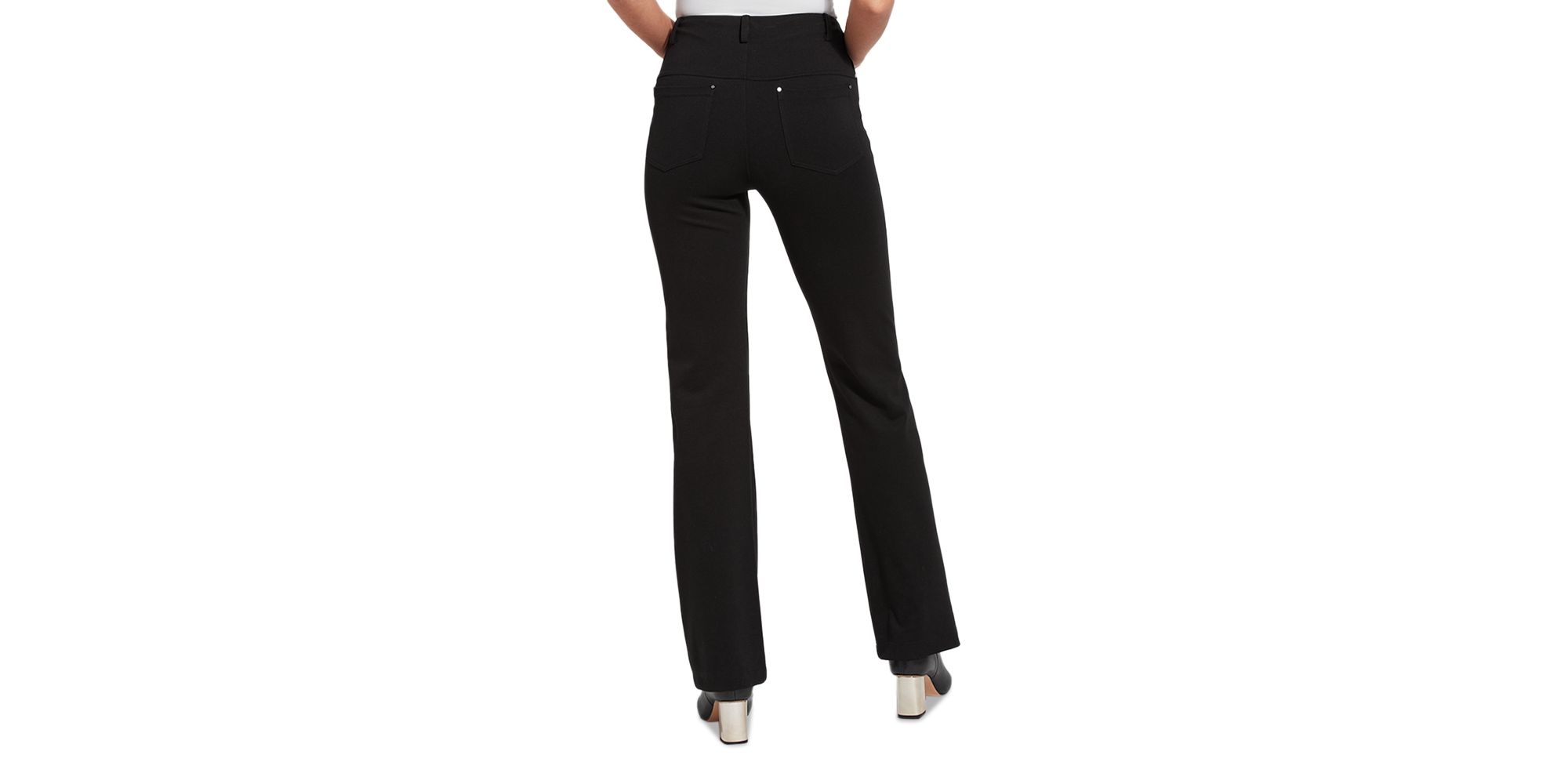 Ponte Baby Bootcut Pants — Image 4