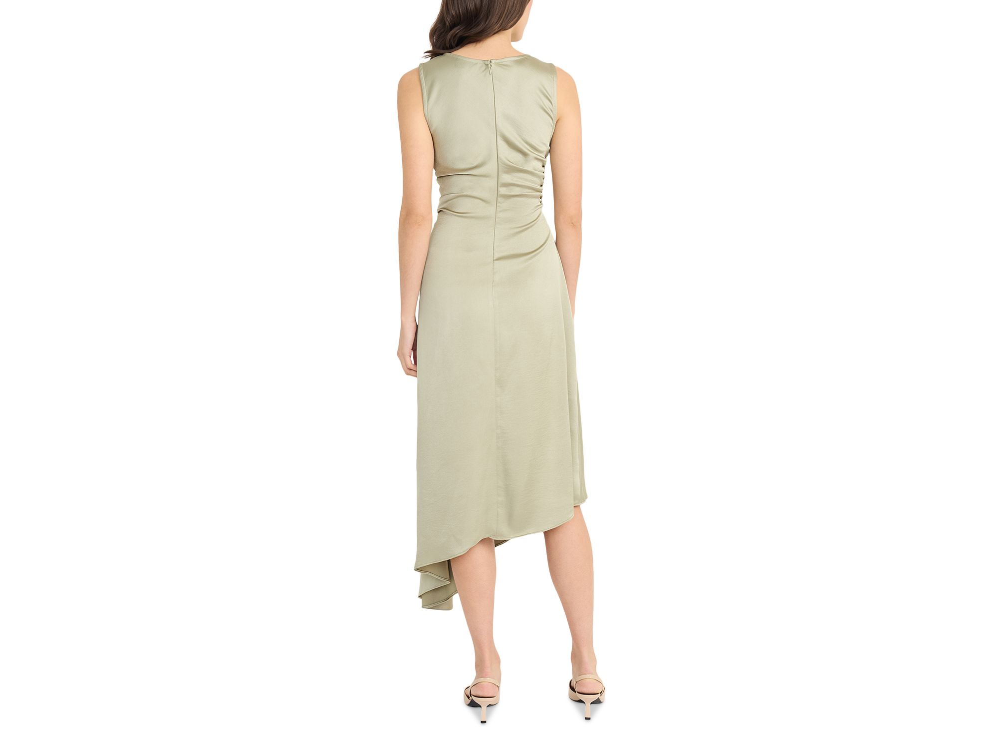 Boat Neck Asymmetric Midi Dress — Image 6
