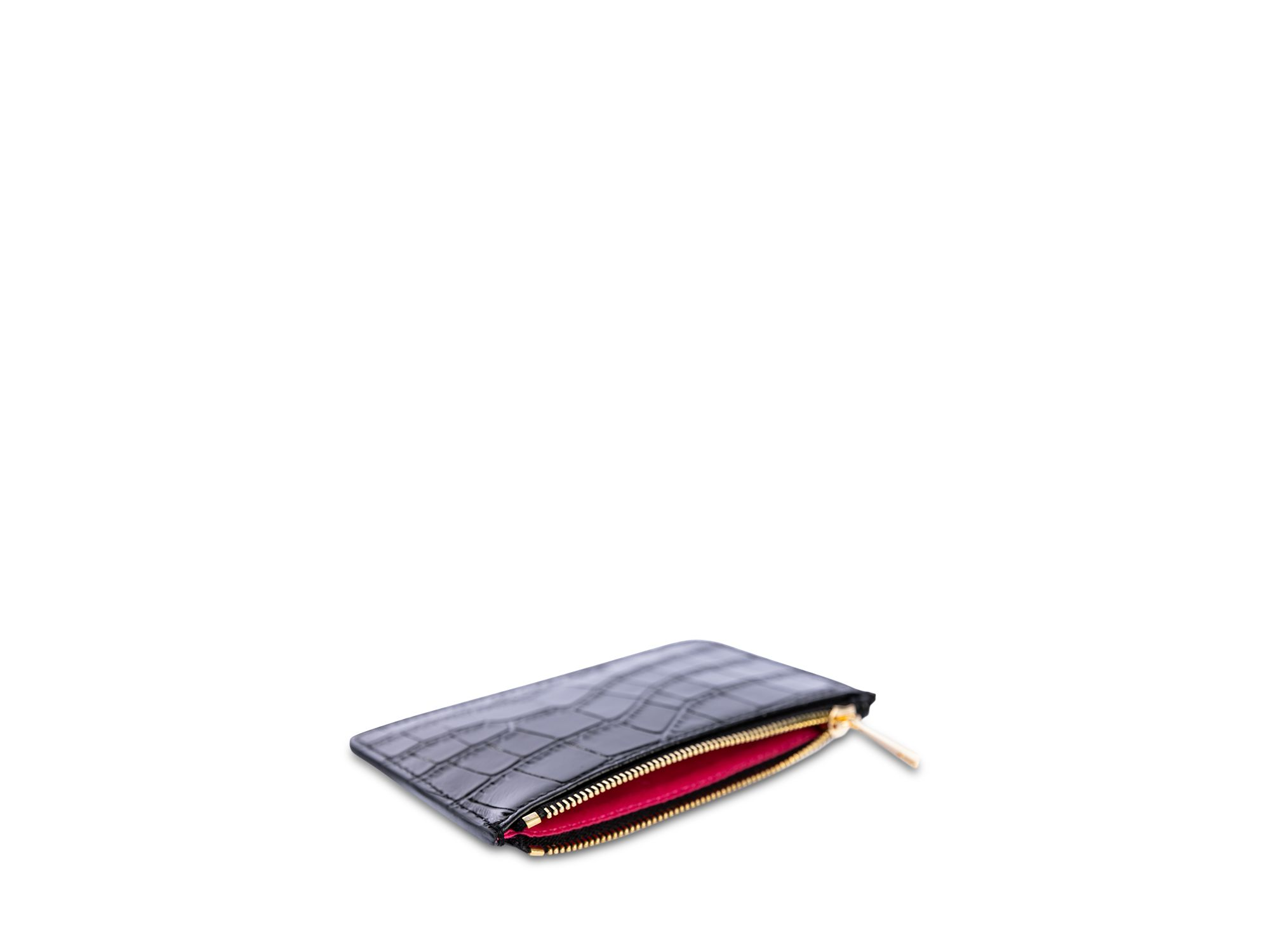 Carrie Croc Embossed Leather Card Holder — Image 5