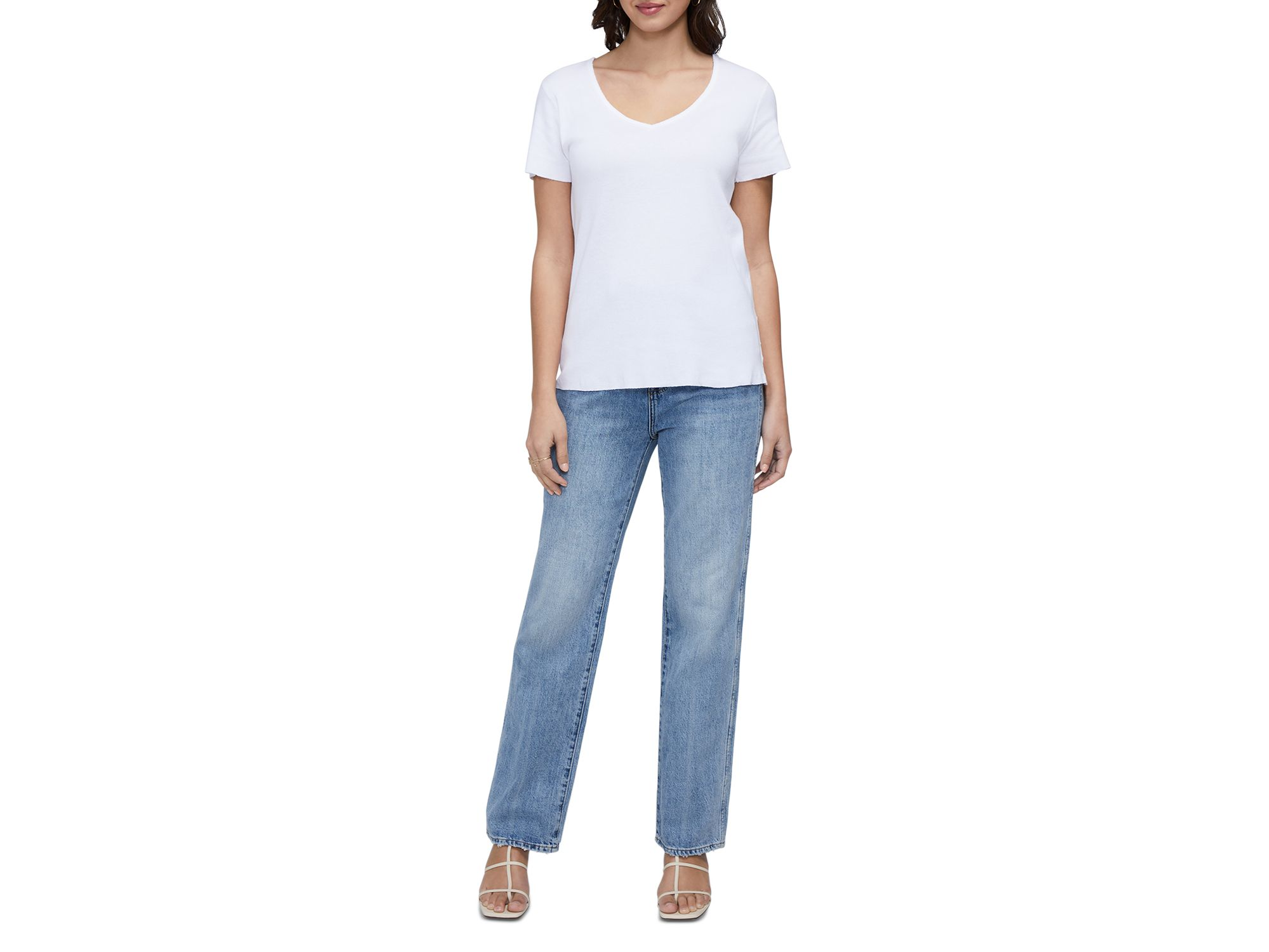 Cotton V Neck Tee — Image 5