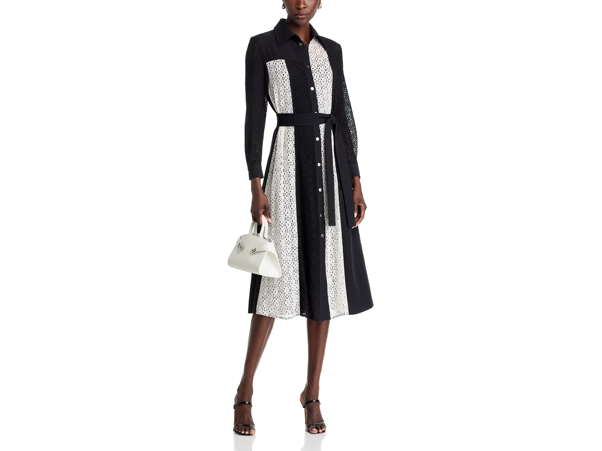 Color Blocked Lace Tailored Jacket Dress — Image 3
