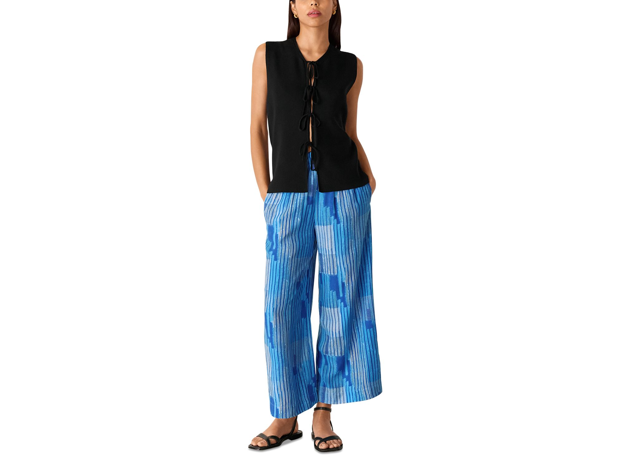 Stripe Print Cropped Pants — Image 5
