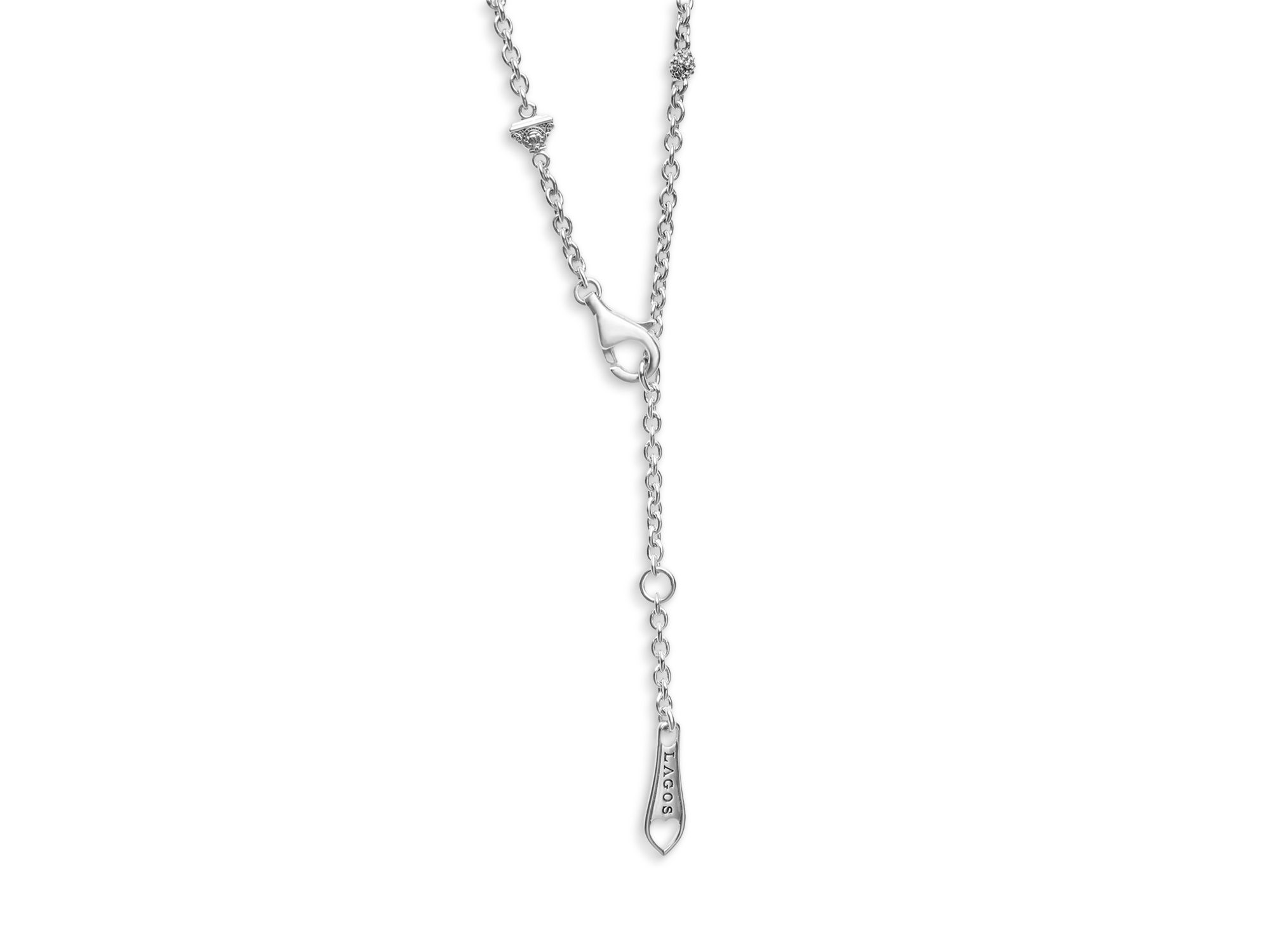 18K Yellow Gold & Sterling Silver Rittenhouse Blue Topaz Bead Frame Pendant Necklace, 16-18" — Image 4