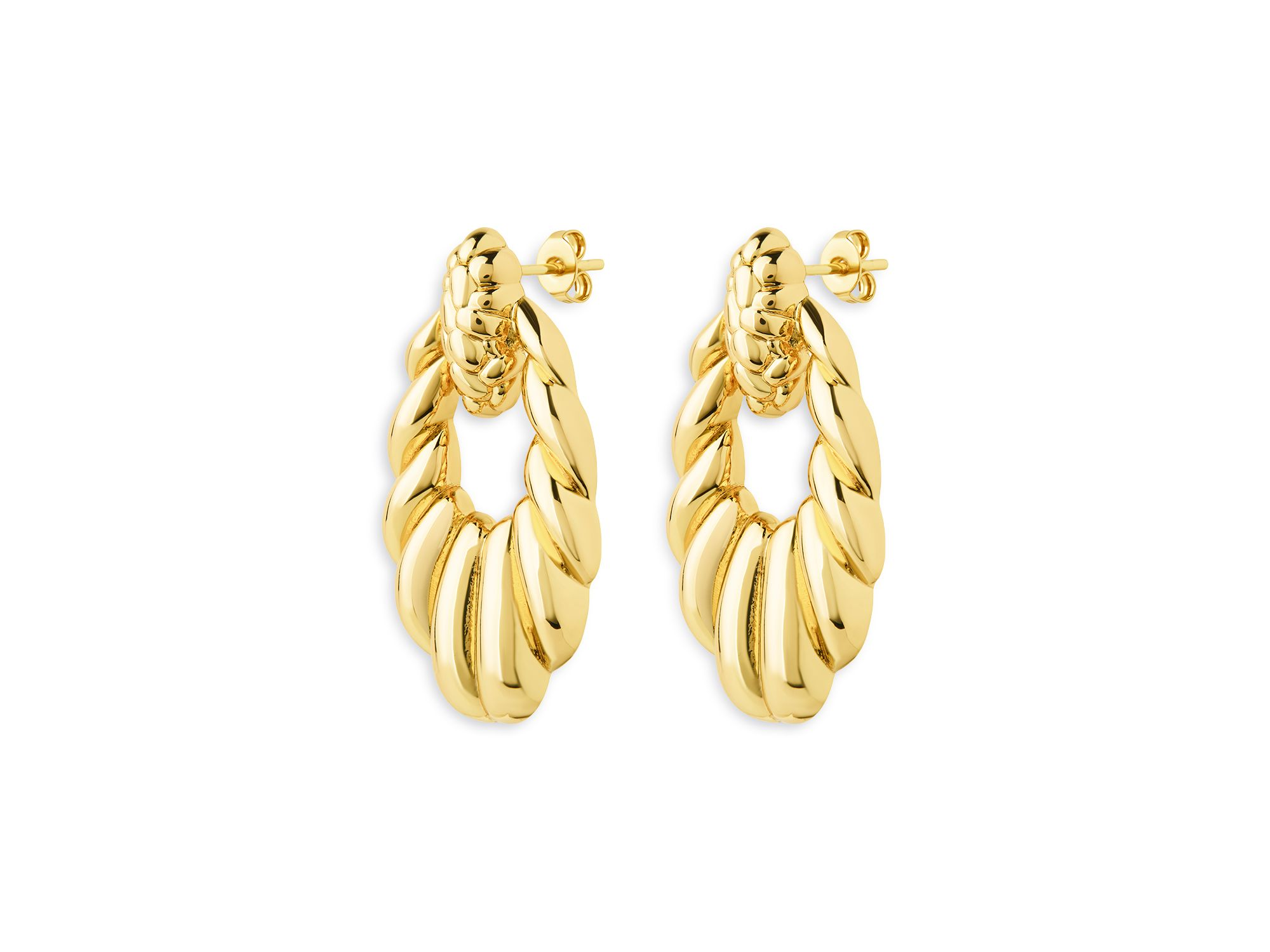 Enid Textured Drop Earrings — Image 3