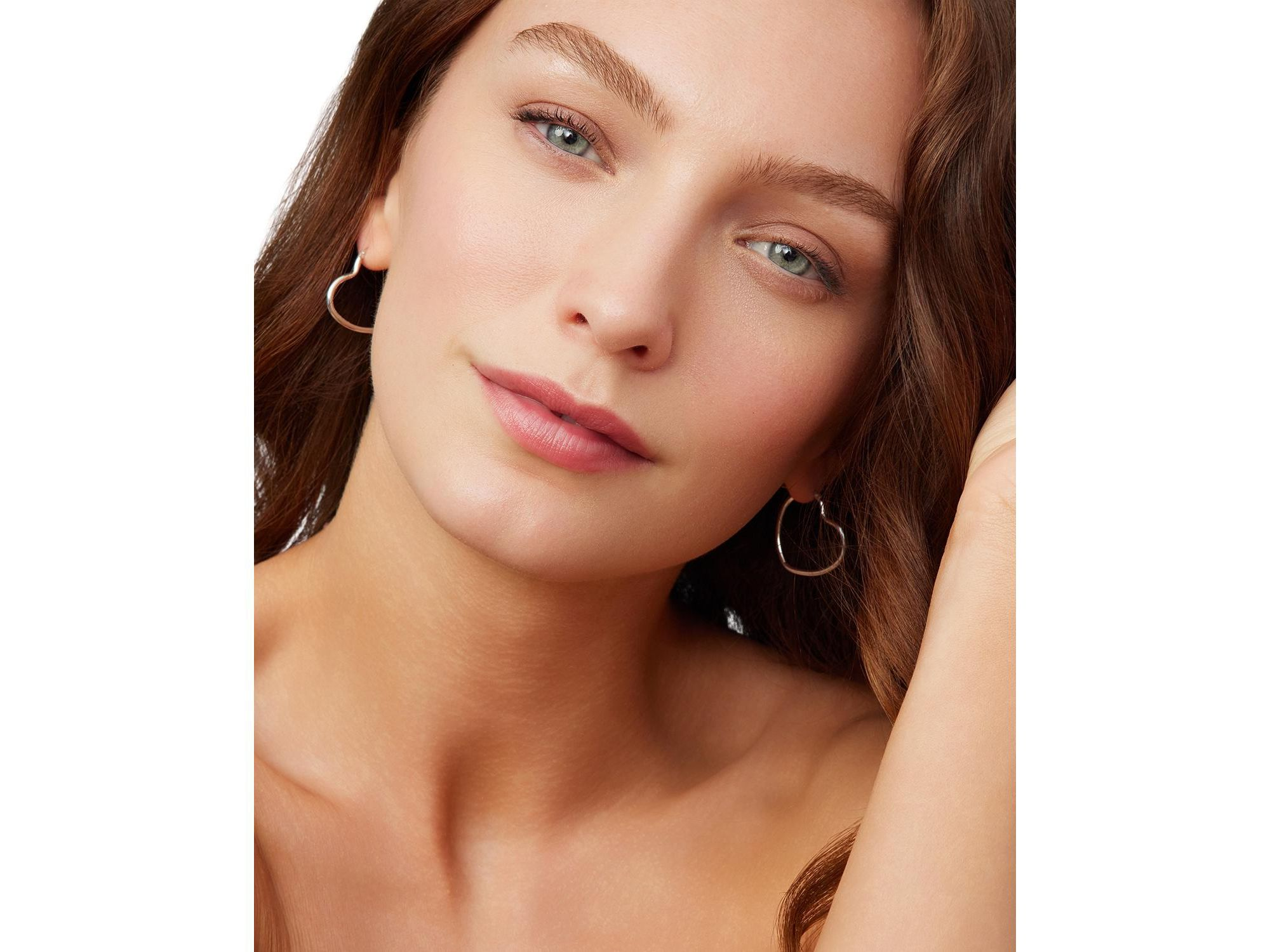 Sterling Sweetheart Hoops — Image 4