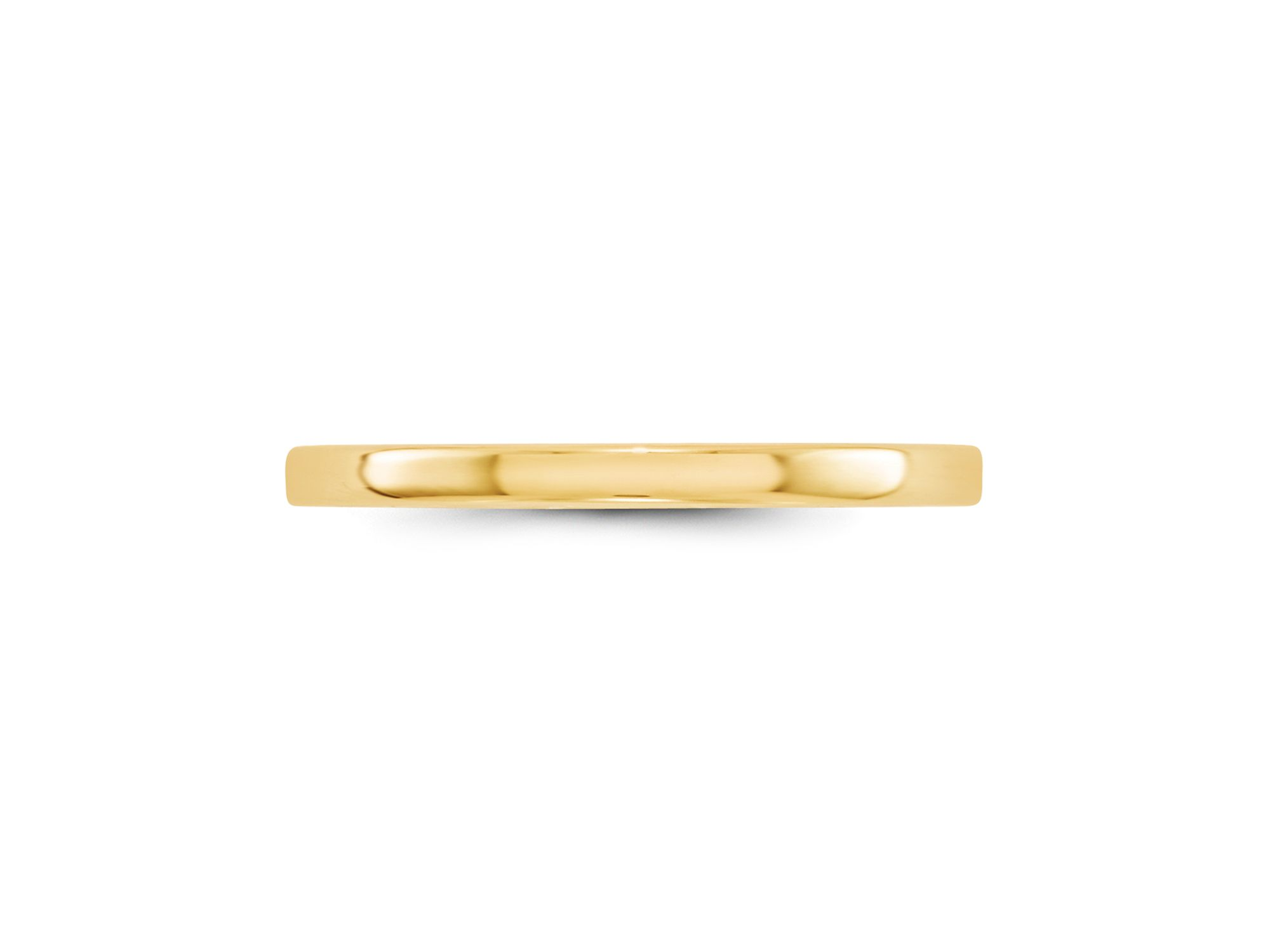 Men's 2mm Lightweight Flat Band in 14K Yellow Gold — Image 3