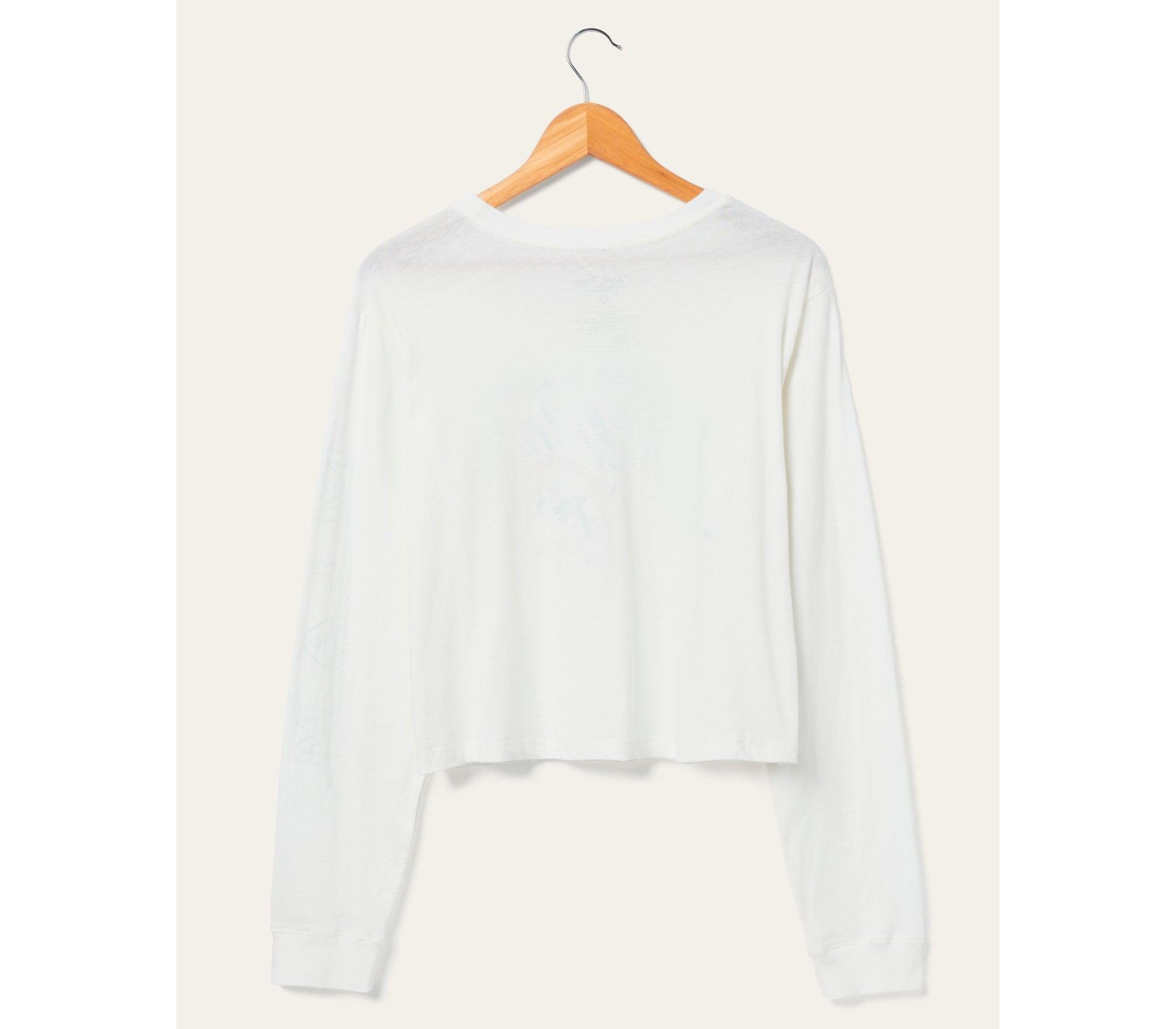 Women's NFL San Francisco 49ers Touchdown Long Sleeve Cropped Tee — Image 3