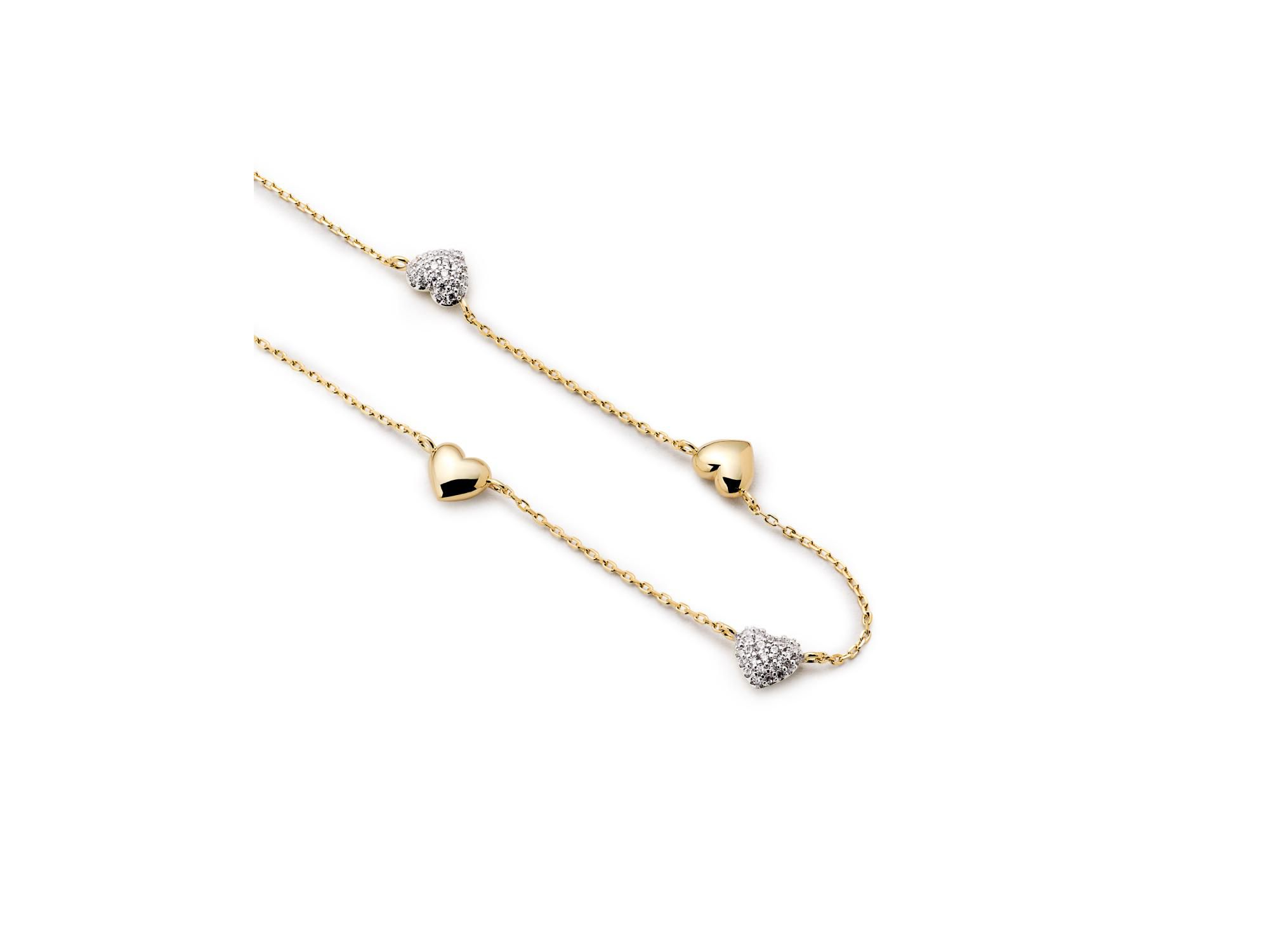 Heart Necklace Lev Mini Pave Station Necklace — Image 3