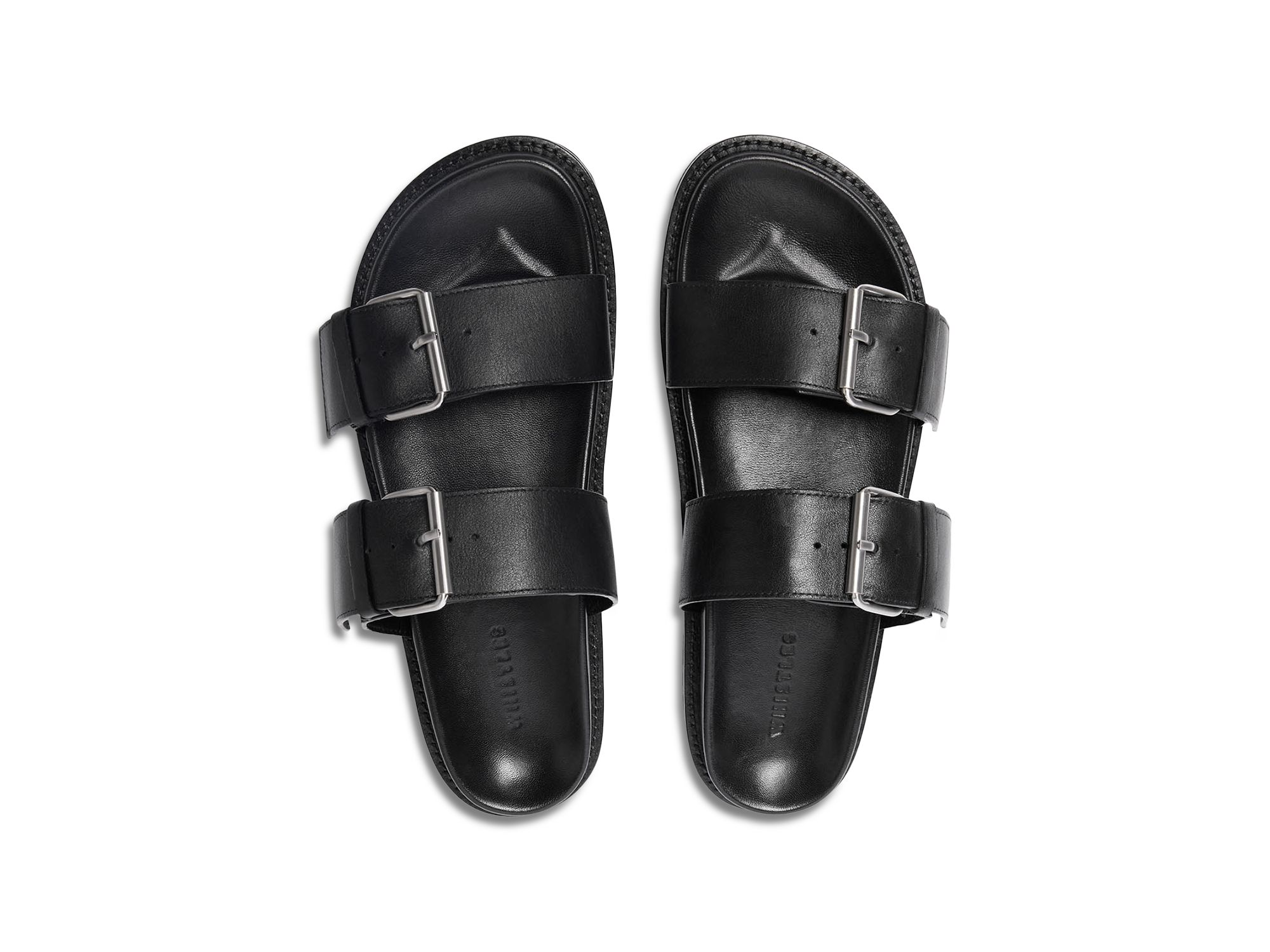 Leather Double Buckle Slides — Image 4