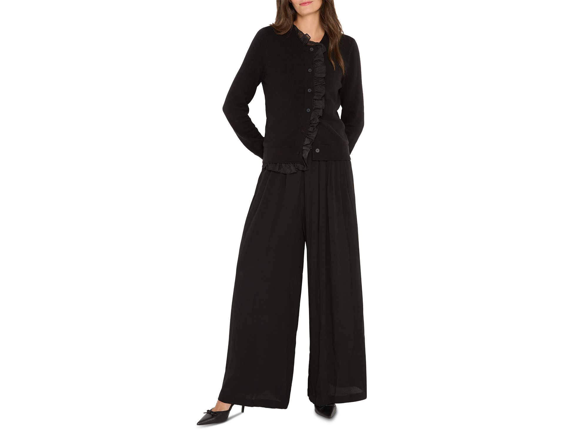 Asymmetrical Ruffled Cardigan — Image 4