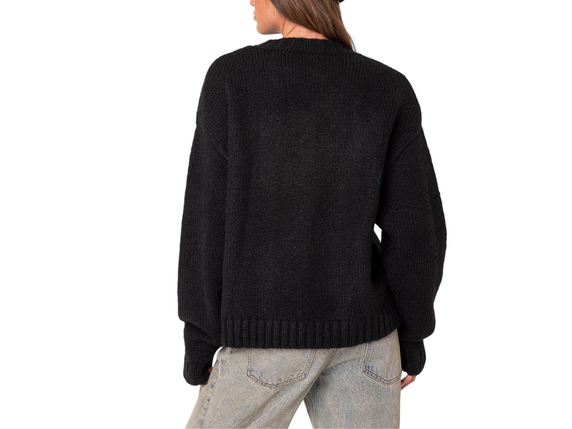 Usa Oversized Chunky Knit Sweater — Image 4