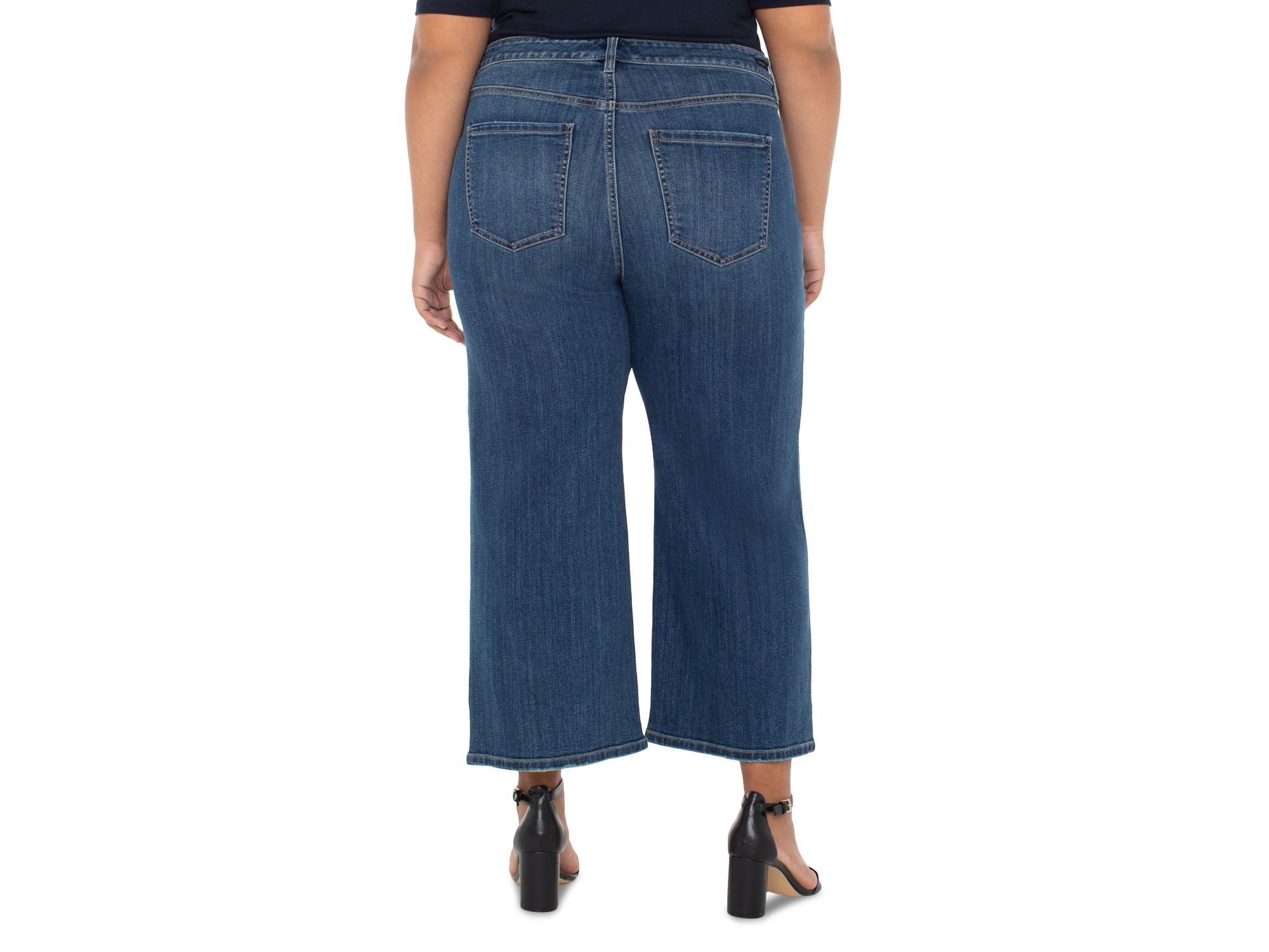 Stride High Rise Cropped Wide Leg Jeans in Wabash — Image 4