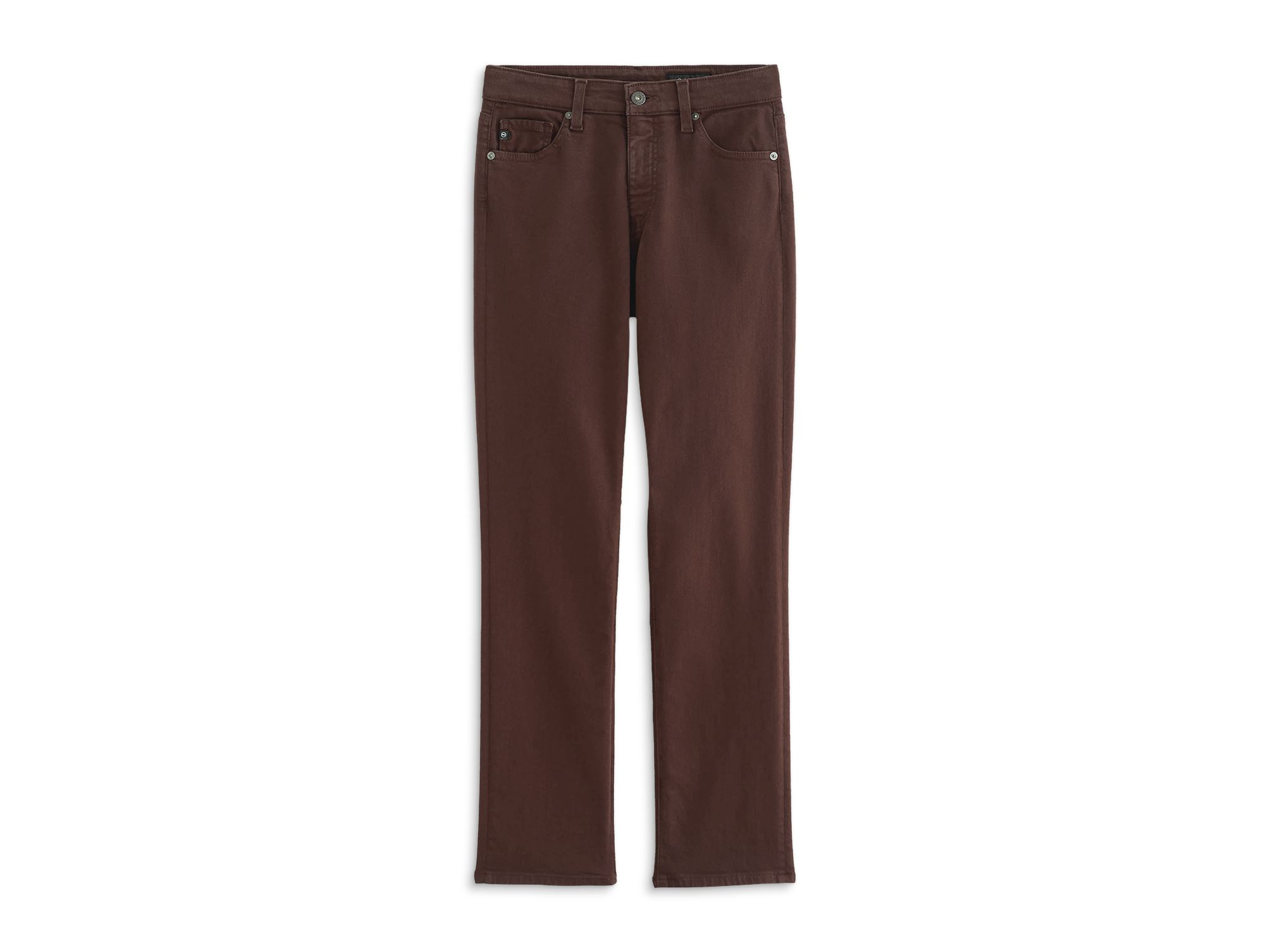 Mari Mid Rise Slim Straight Jeans in Coffee Bean — Image 8