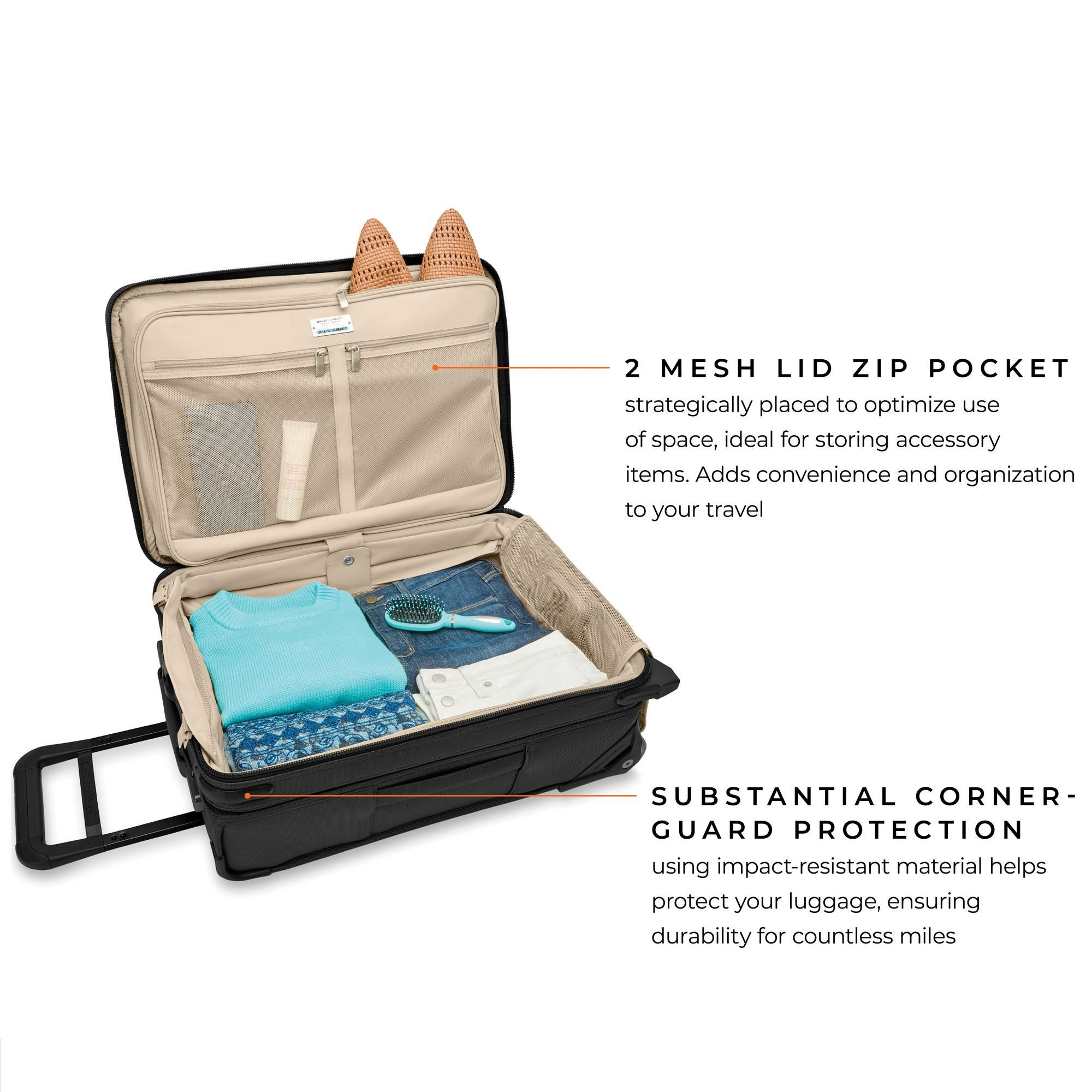 Baseline Essential 2 Wheel Carry On Suitcase — Image 6