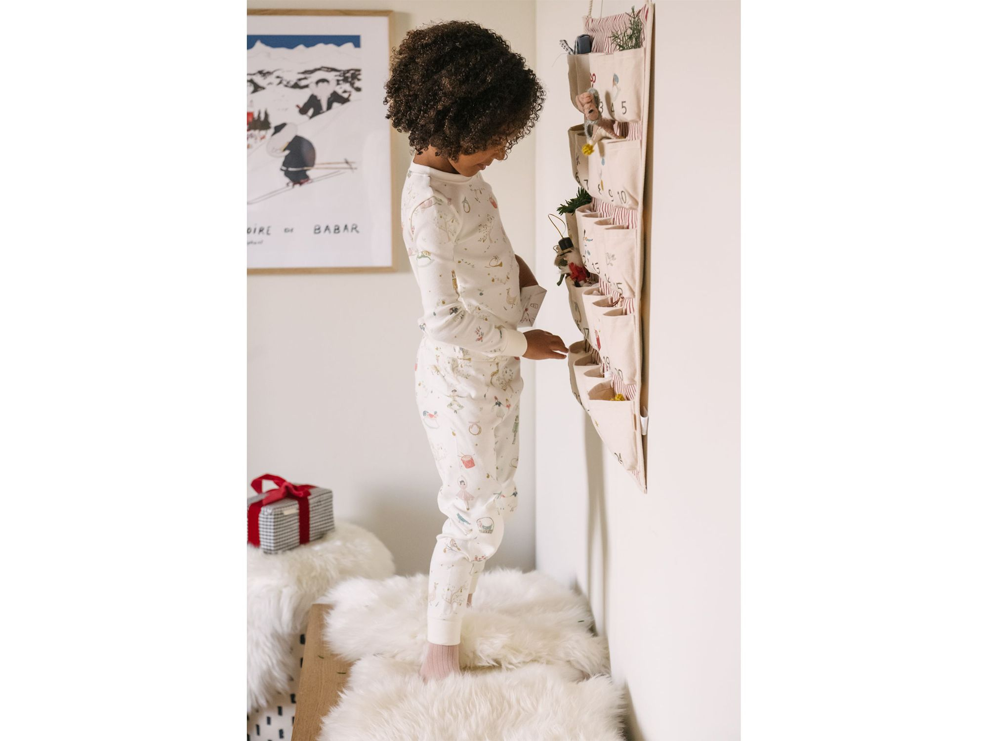 Unisex Partridge in a Pehr Tree Ribbed Pajama Set -Baby, Toddler — Image 5