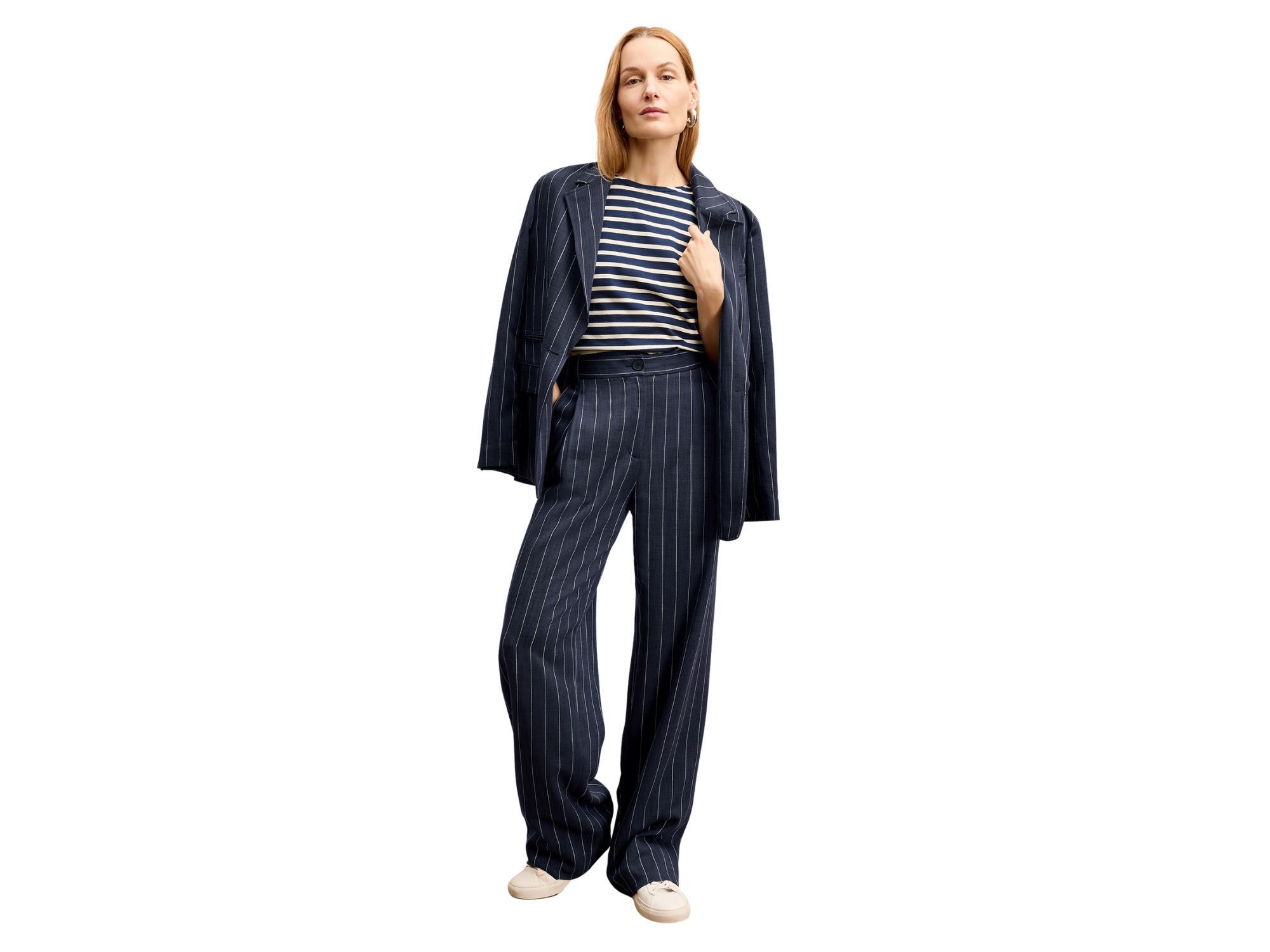 Fitz Pleated Women's Summer Pinstripe Trouser — Image 5