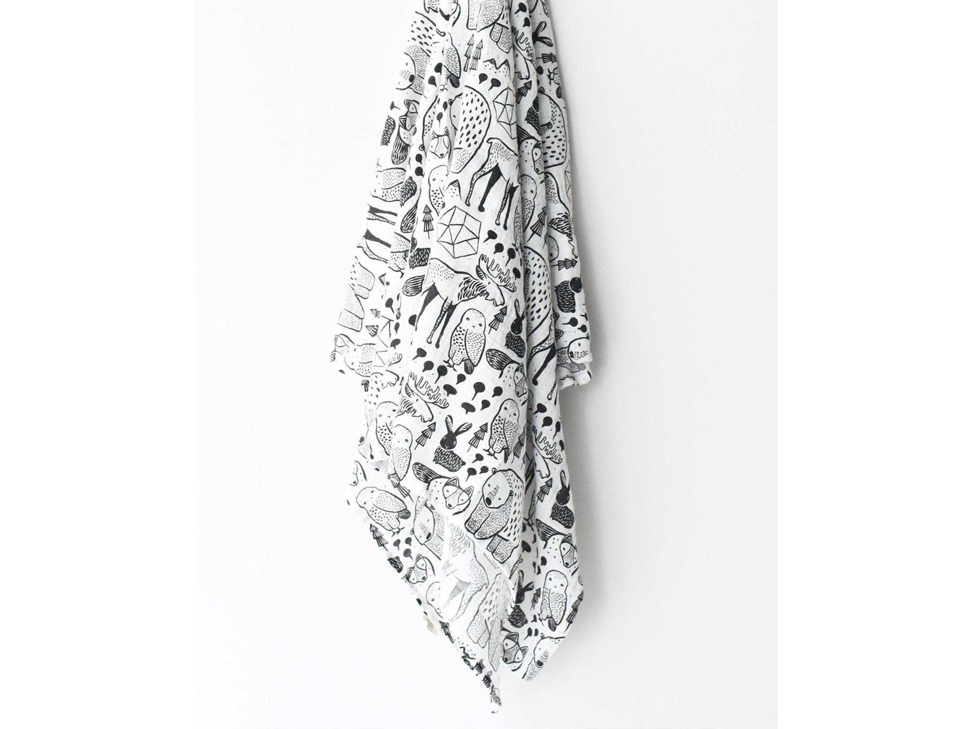 Organic Cotton Swaddle Blanket - Nordic — Image 3